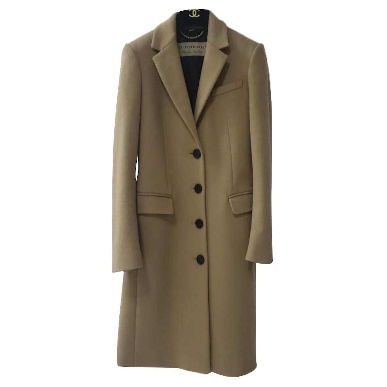 Burberry Camel Tailored Wool Cashmere Coat Brown ref.361167 - Joli Closet