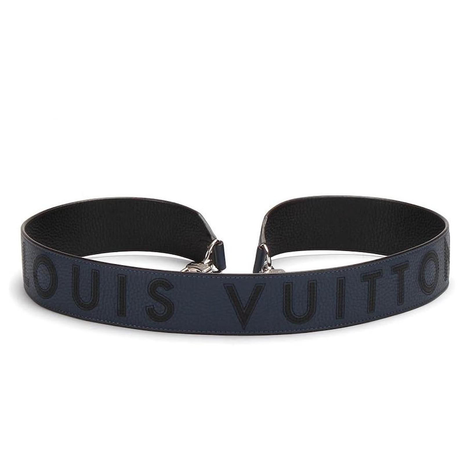 Louis Vuitton Leather Bandouliere Strap Black ref.361270 - Joli Closet