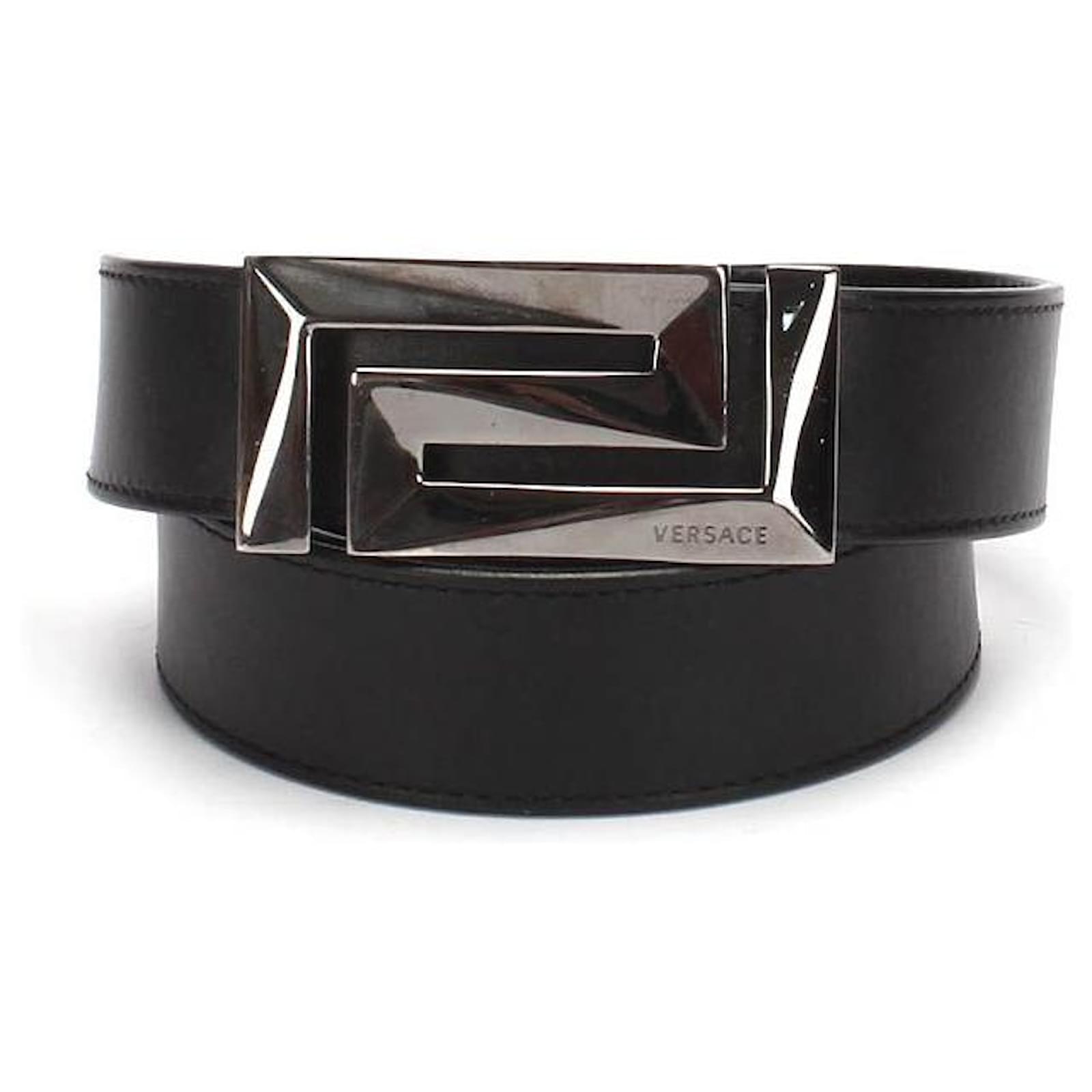 Versace Leather Belt Black ref.361295 - Joli Closet
