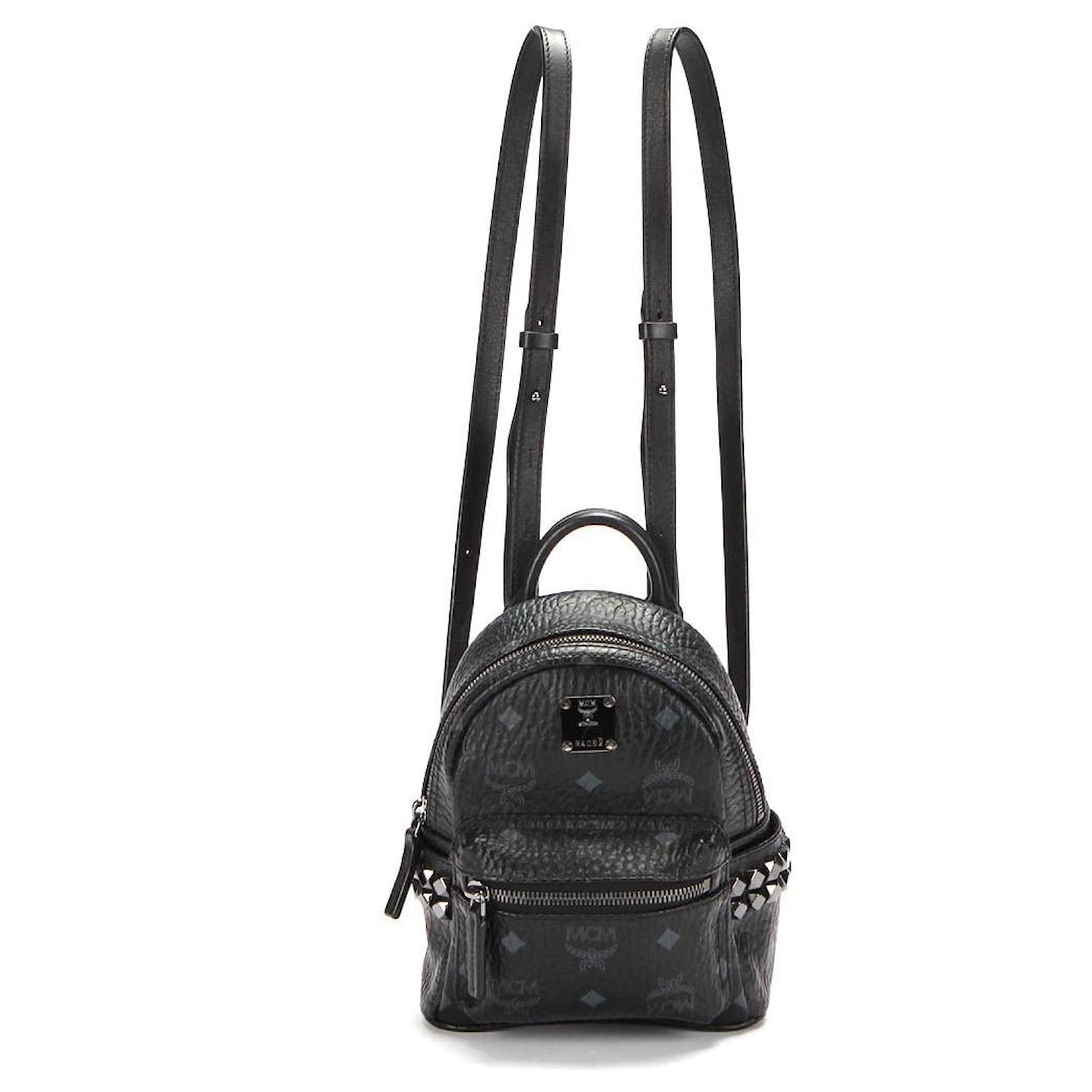 Mcm Backpack Mcm Visetos Crossbody Schwarz Visetos Leder Rucksack