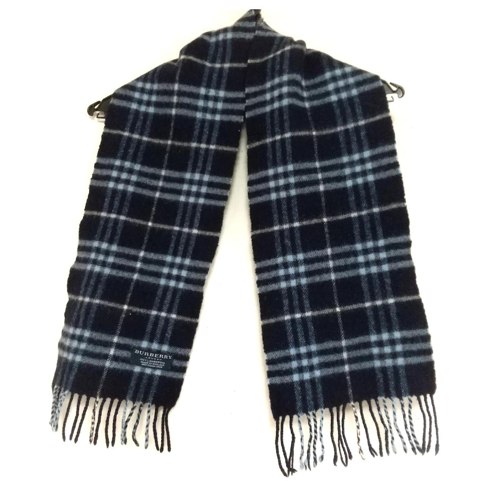 blue burberry scarf