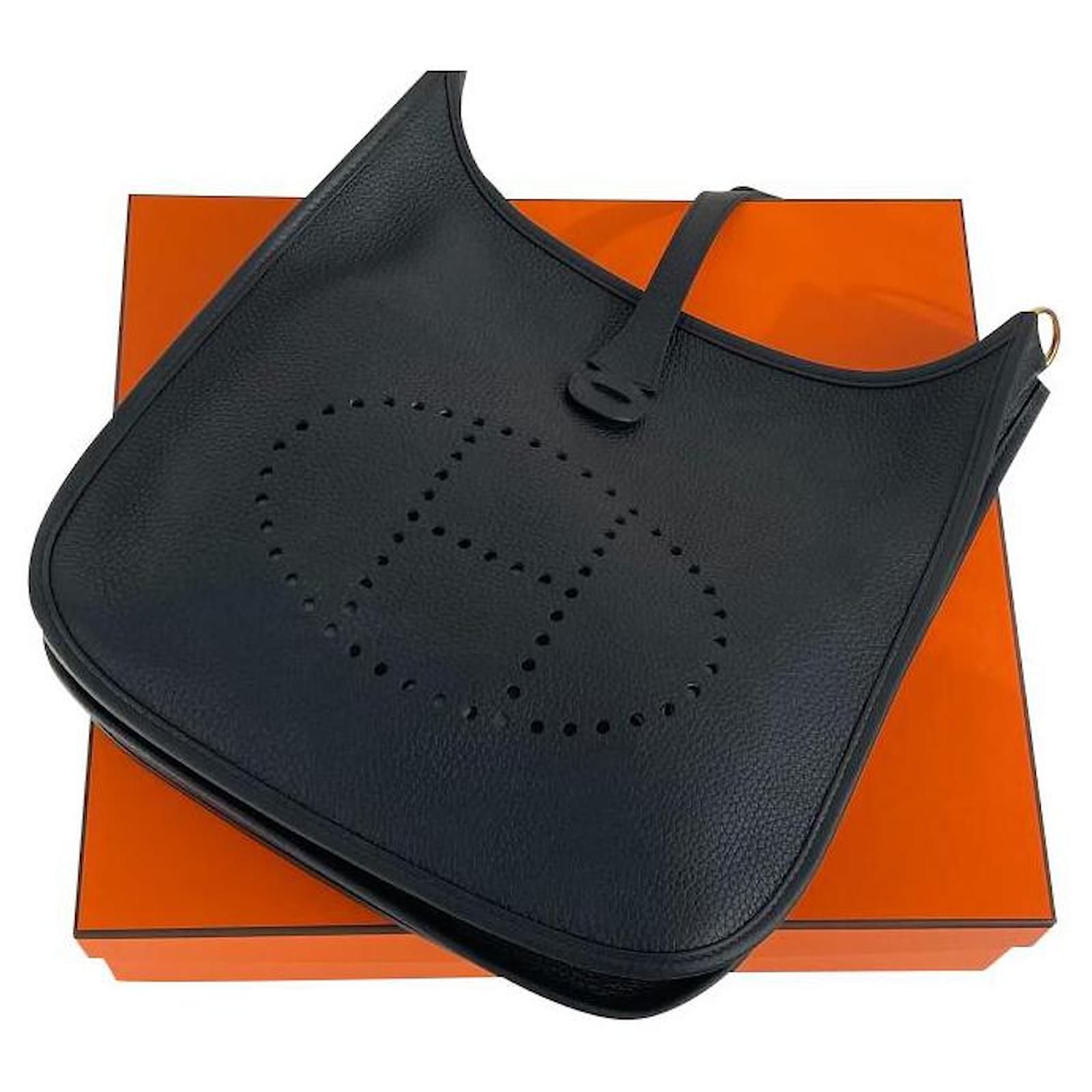 Hermes Black Clemence Evelyne III PM 29 - Preloved Hermes Handbags CA