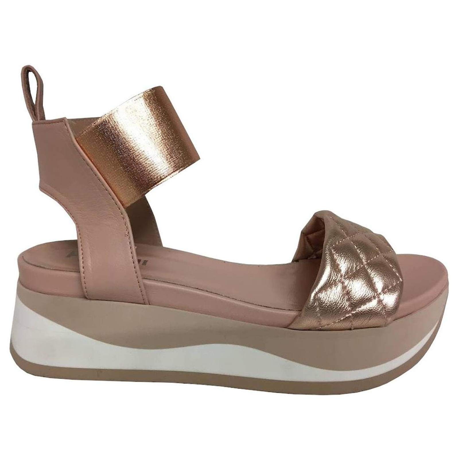 Pollini Sandalias Rosa Cuero Joli Closet