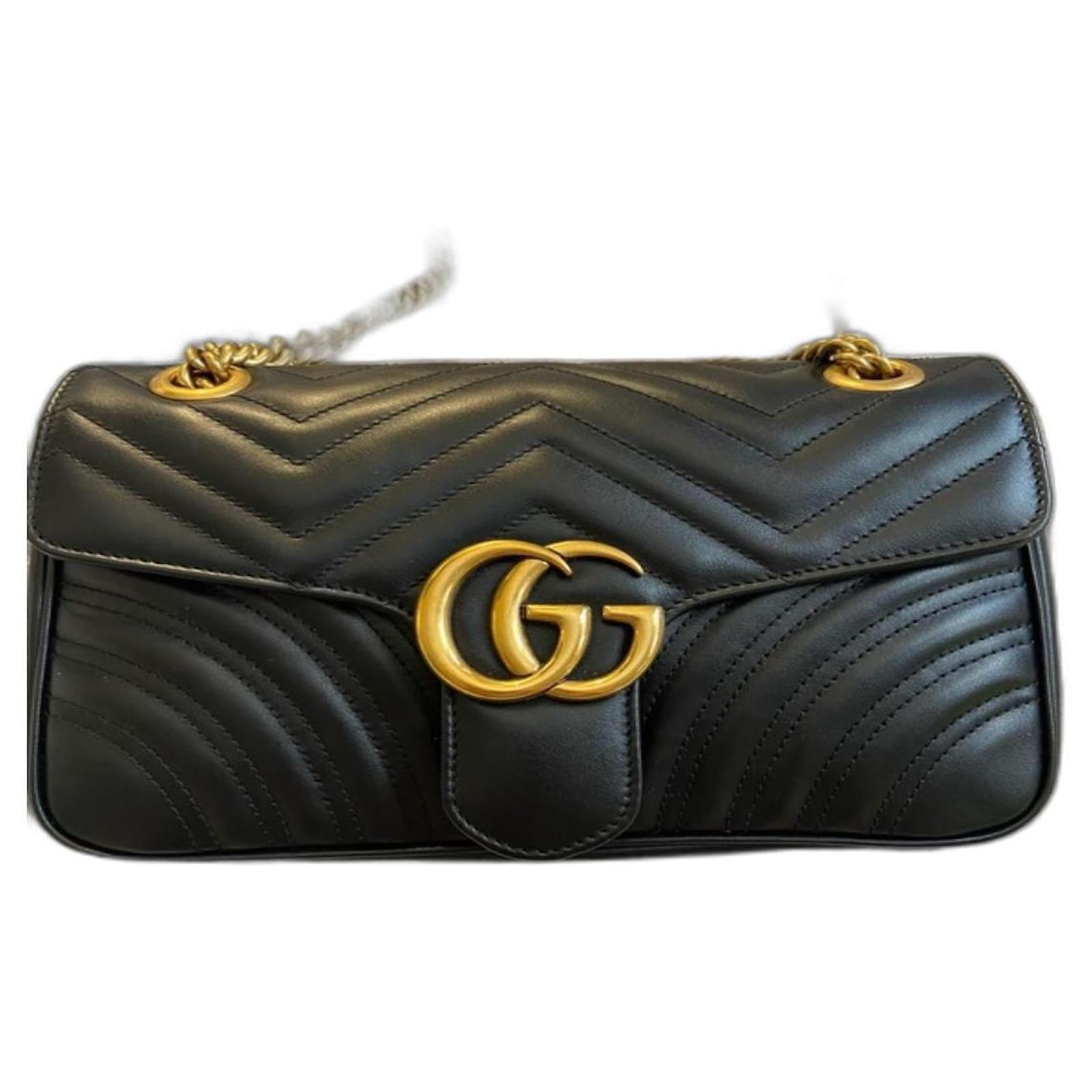 Gucci GG Marmont Mini Leather Bag - Black