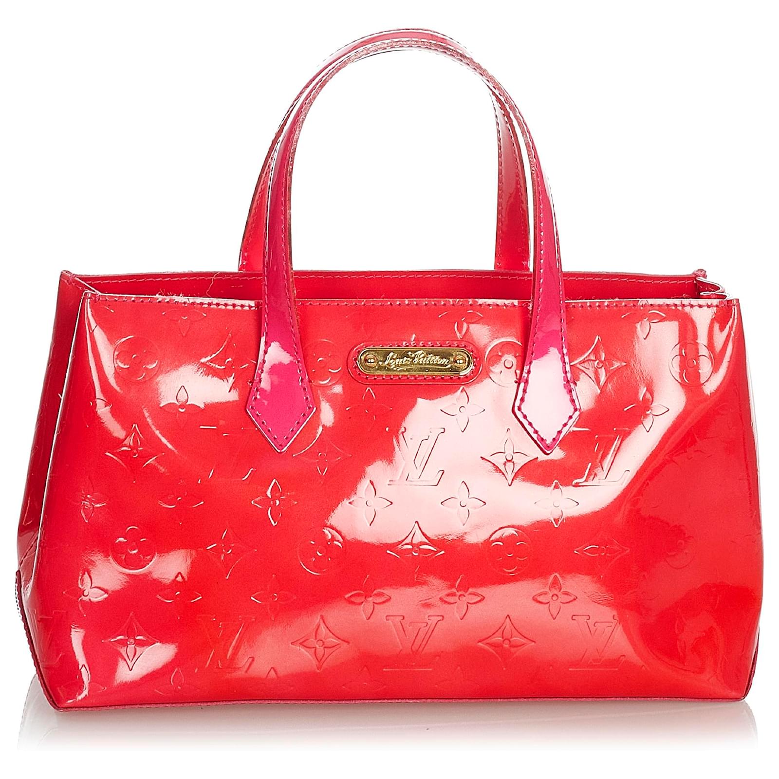 red louis vuitton vernis wilshire pm bag