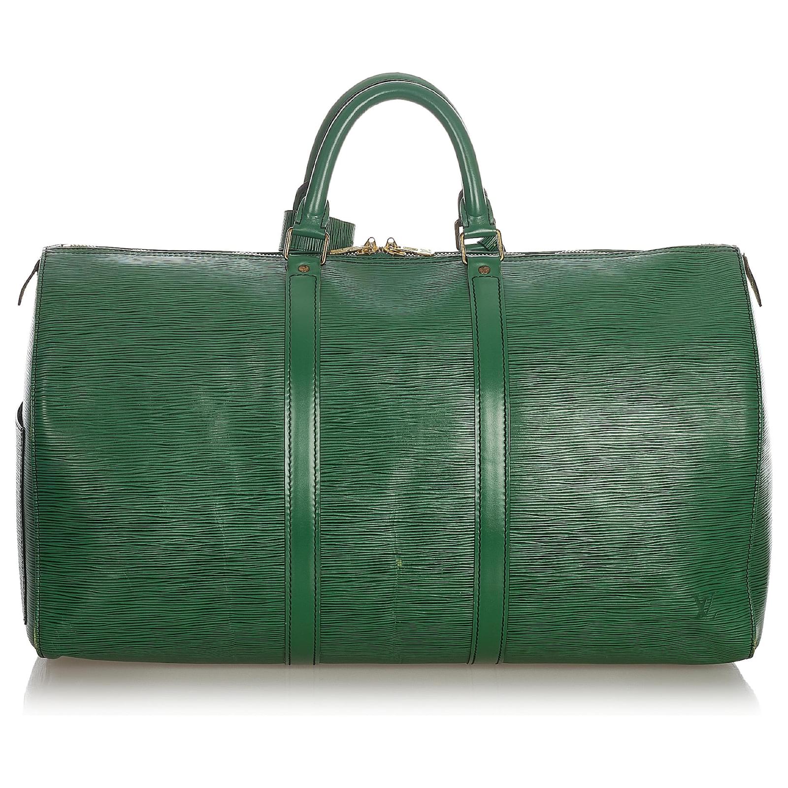 Louis Vuitton Green Epi Keepall 50