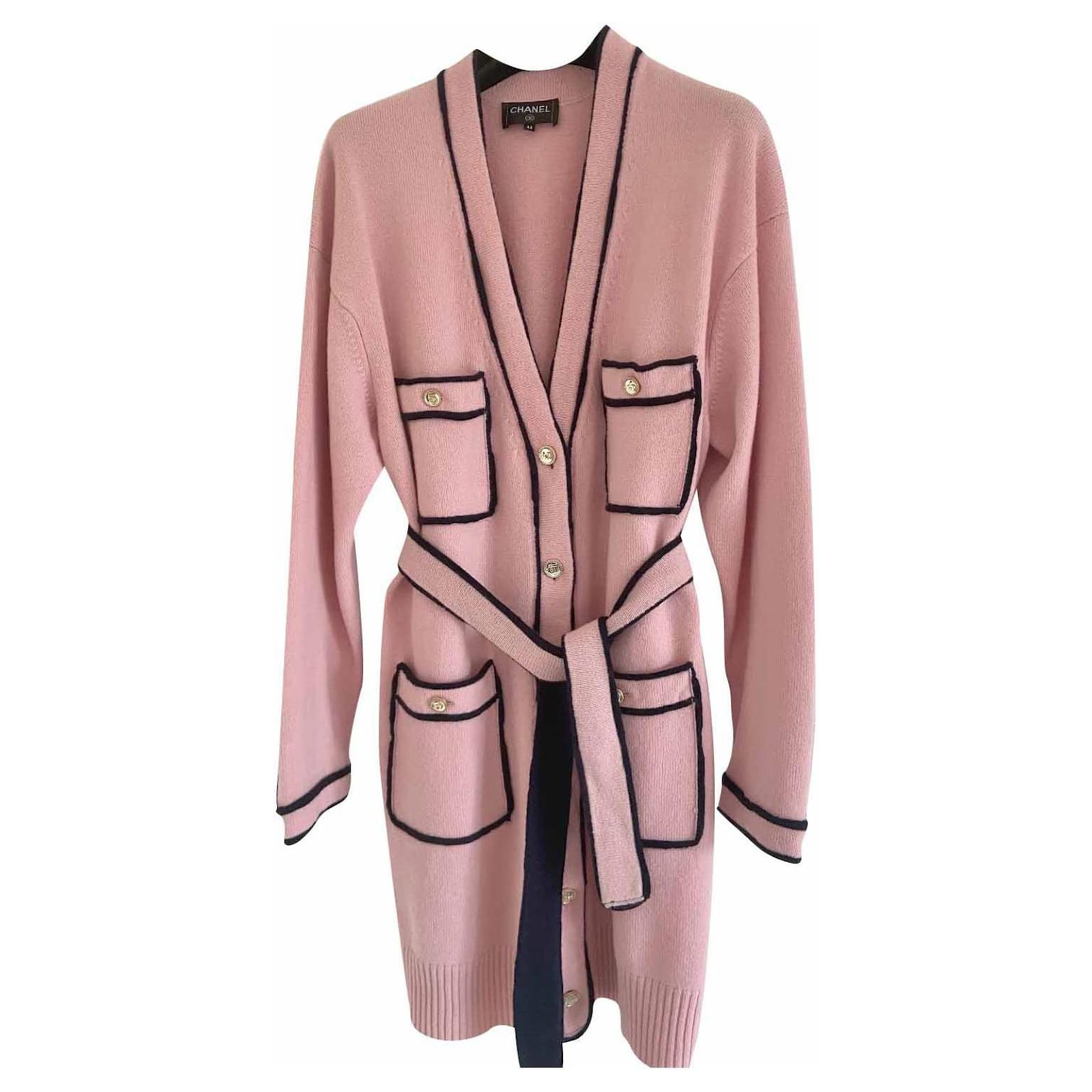 pink chanel cardigan dupe