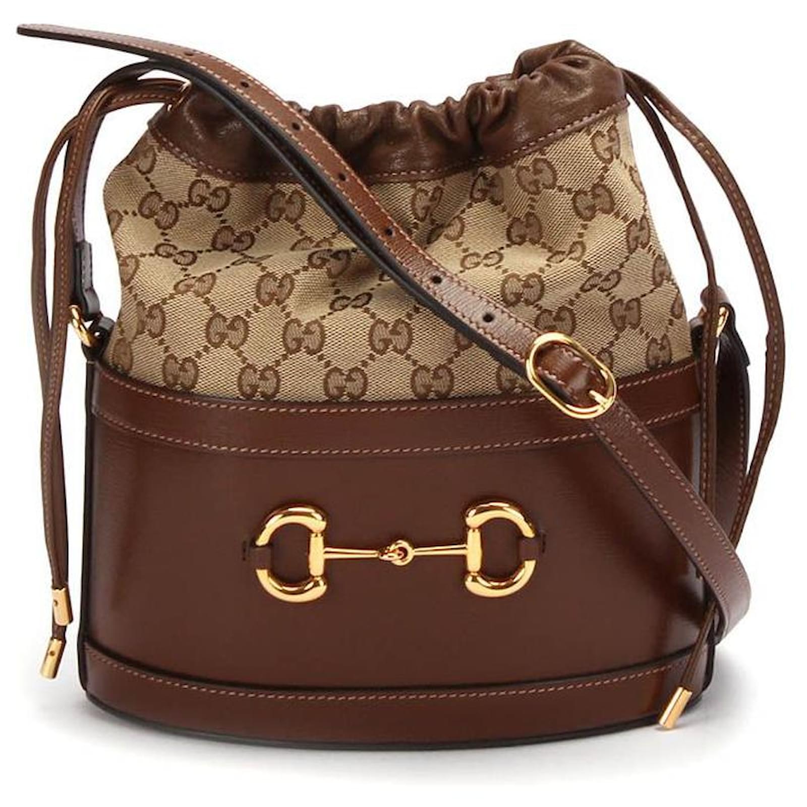 Gucci Horsebit 1955 GG Shoulder Bag in Brown - Gucci