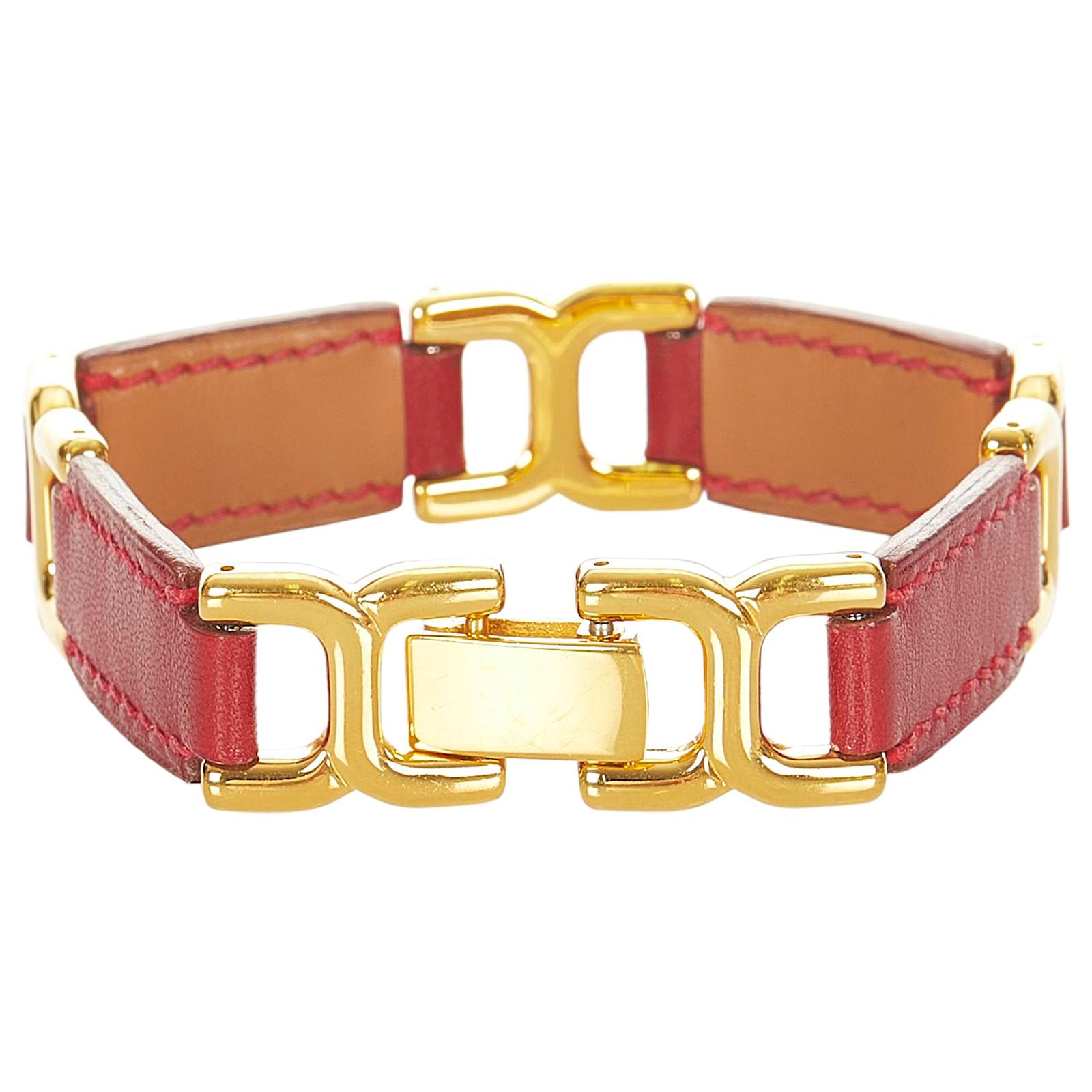 Hermes Dog Collar Epsom Leather Red Color
