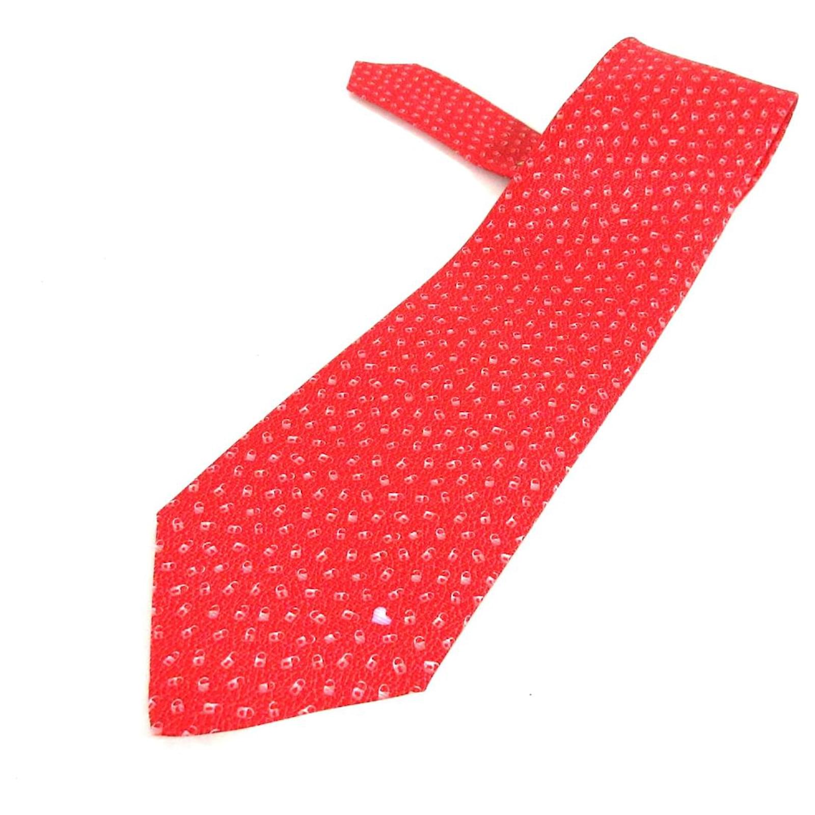 Bulgari Bvlgari tie Red Silk  - Joli Closet