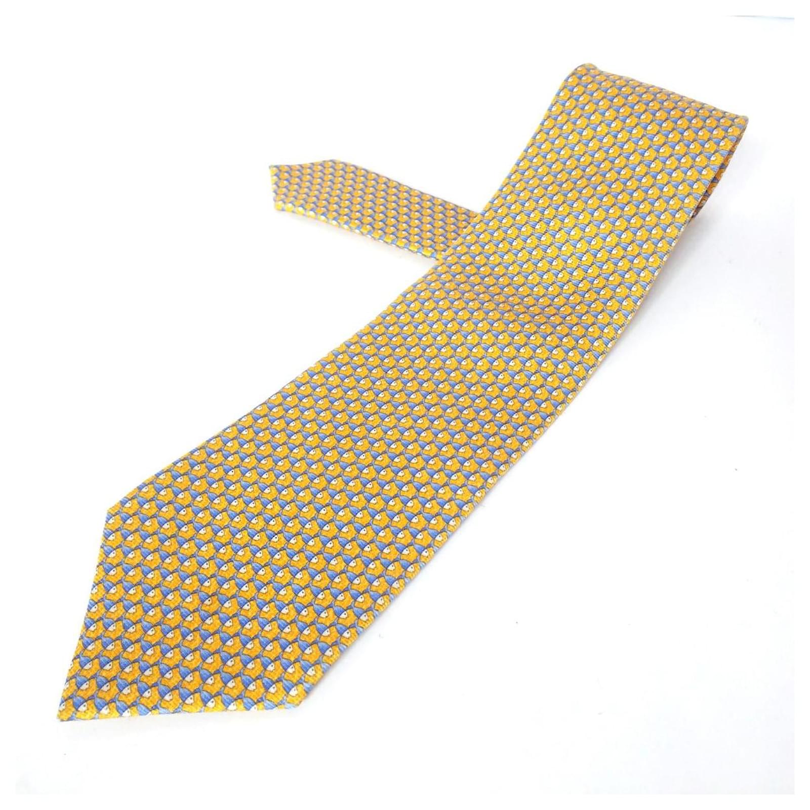 Bulgari Bvlgari tie Yellow Silk  - Joli Closet