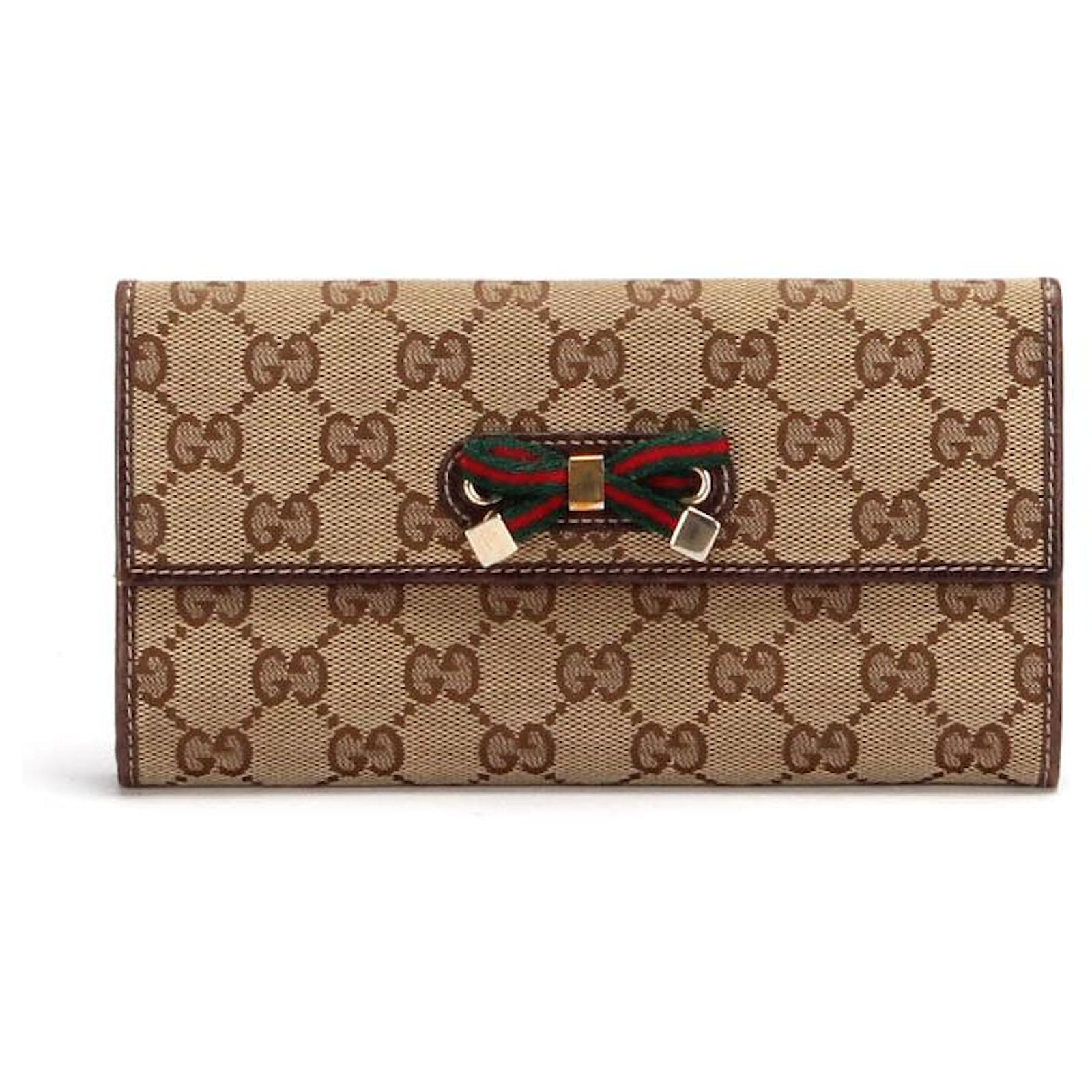 Portafoglio Gucci Beige Tela ref.366469 - Joli Closet