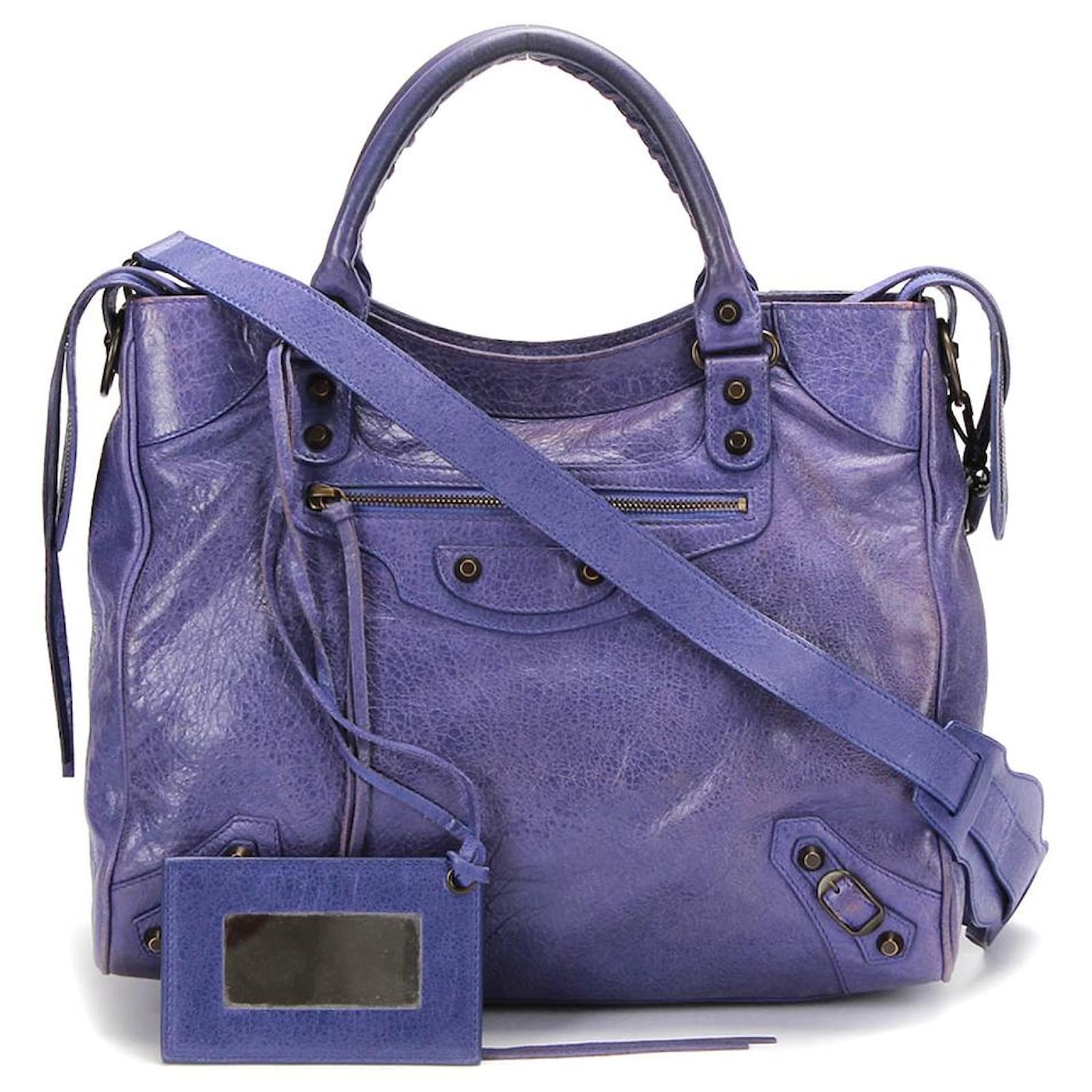 Frastøde sponsoreret Remission Balenciaga Velo Purple Leather ref.366505 - Joli Closet