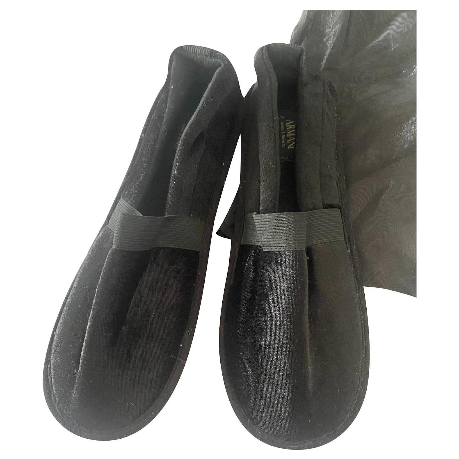 ego Fabriek Overtreden Armani slippers Black Velvet ref.366661 - Joli Closet