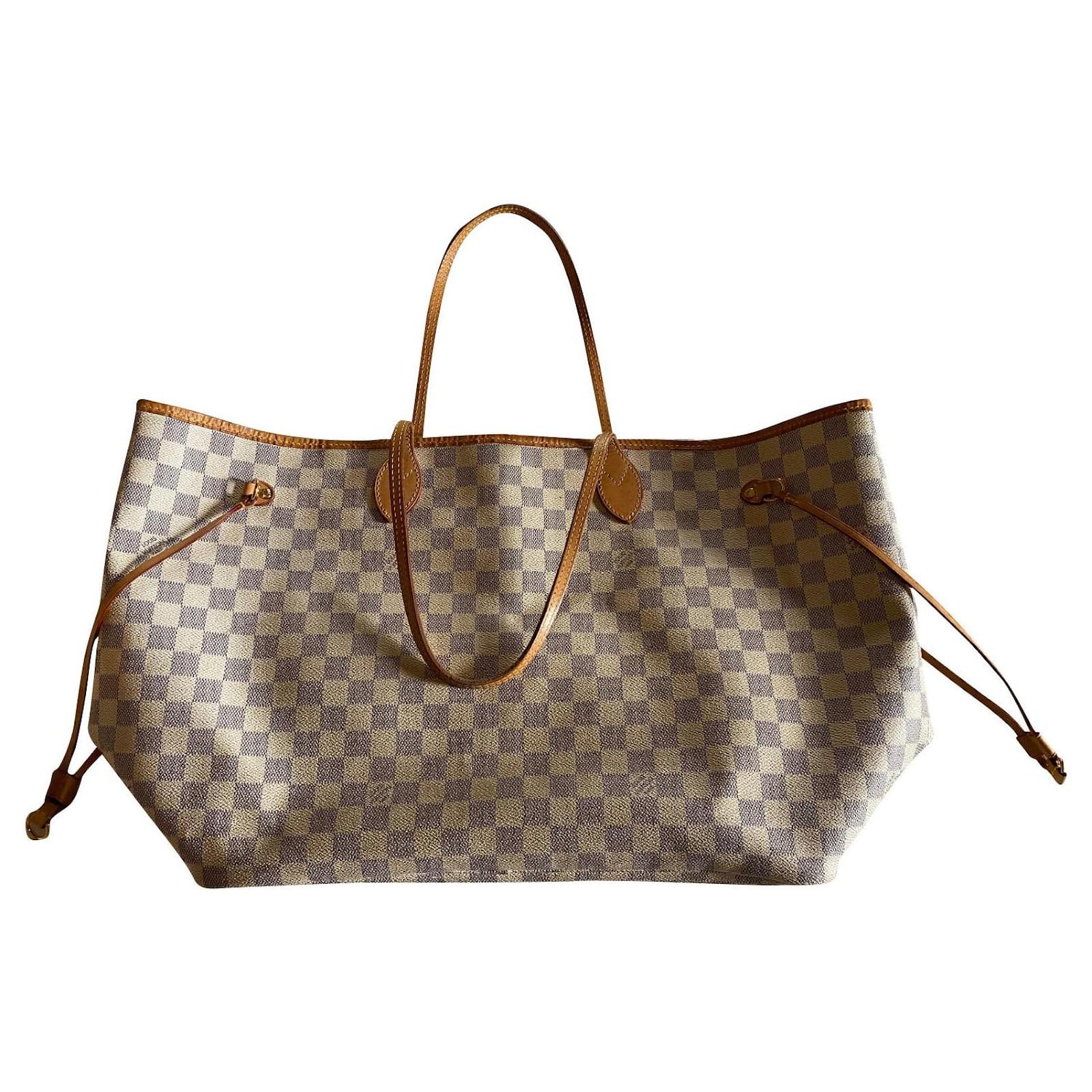 Louis Vuitton Large Model Neverfull Bag Grey Leather ref.367216