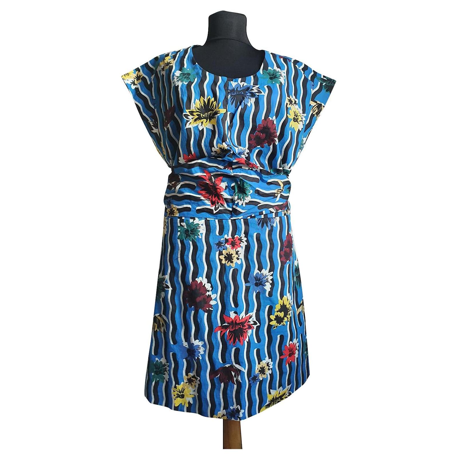 Bimba & Dresses Blue Multiple Cotton ref.367250 - Joli Closet