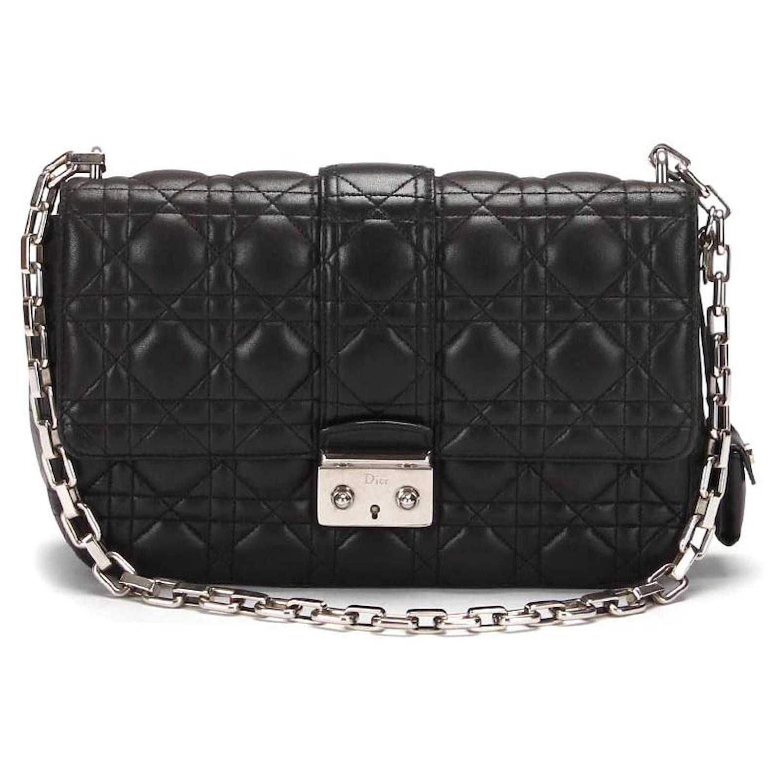 Dior Cannage stitch Black Leather ref.367642 - Joli Closet