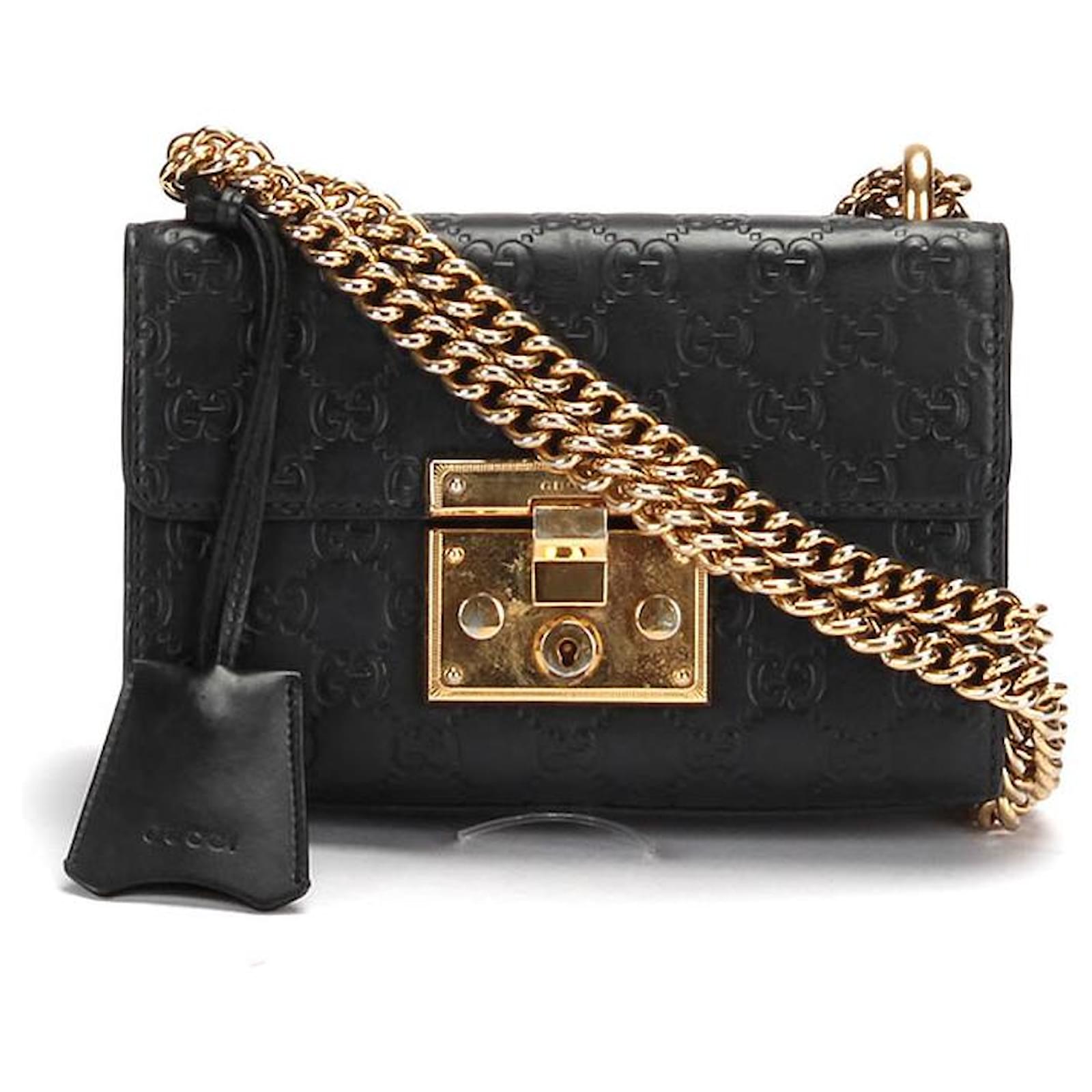 Gucci Padlock Black Leather ref.367716 Joli Closet
