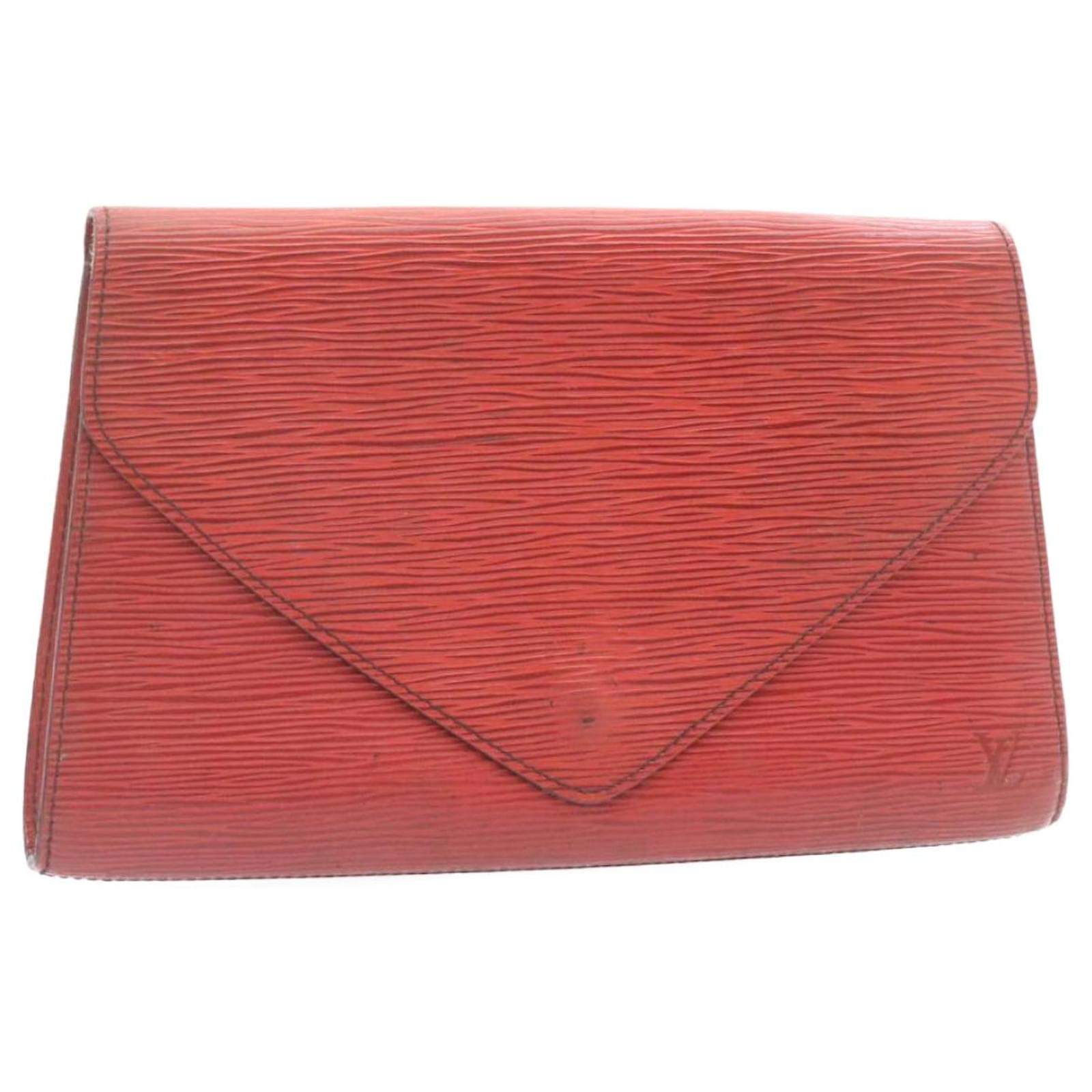 LOUIS VUITTON Epi Art Deco Clutch Bag Red M52637 LV Auth 23967