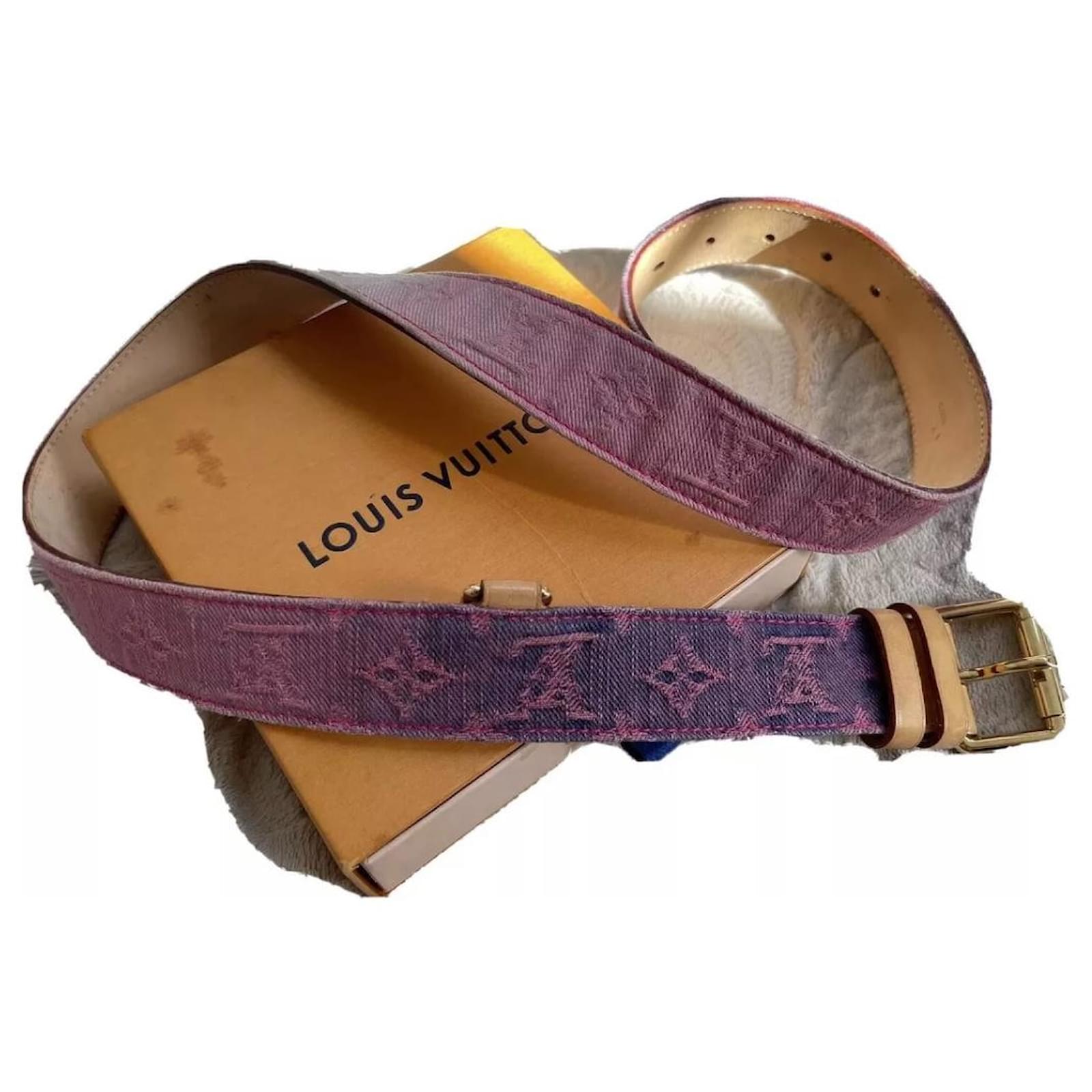 LOUIS VUITTON Monogram Belt belt brown purple