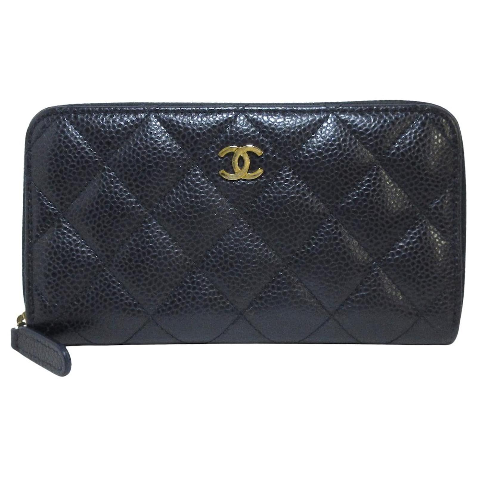 Chanel wallet Black Leather ref.368983 Joli Closet