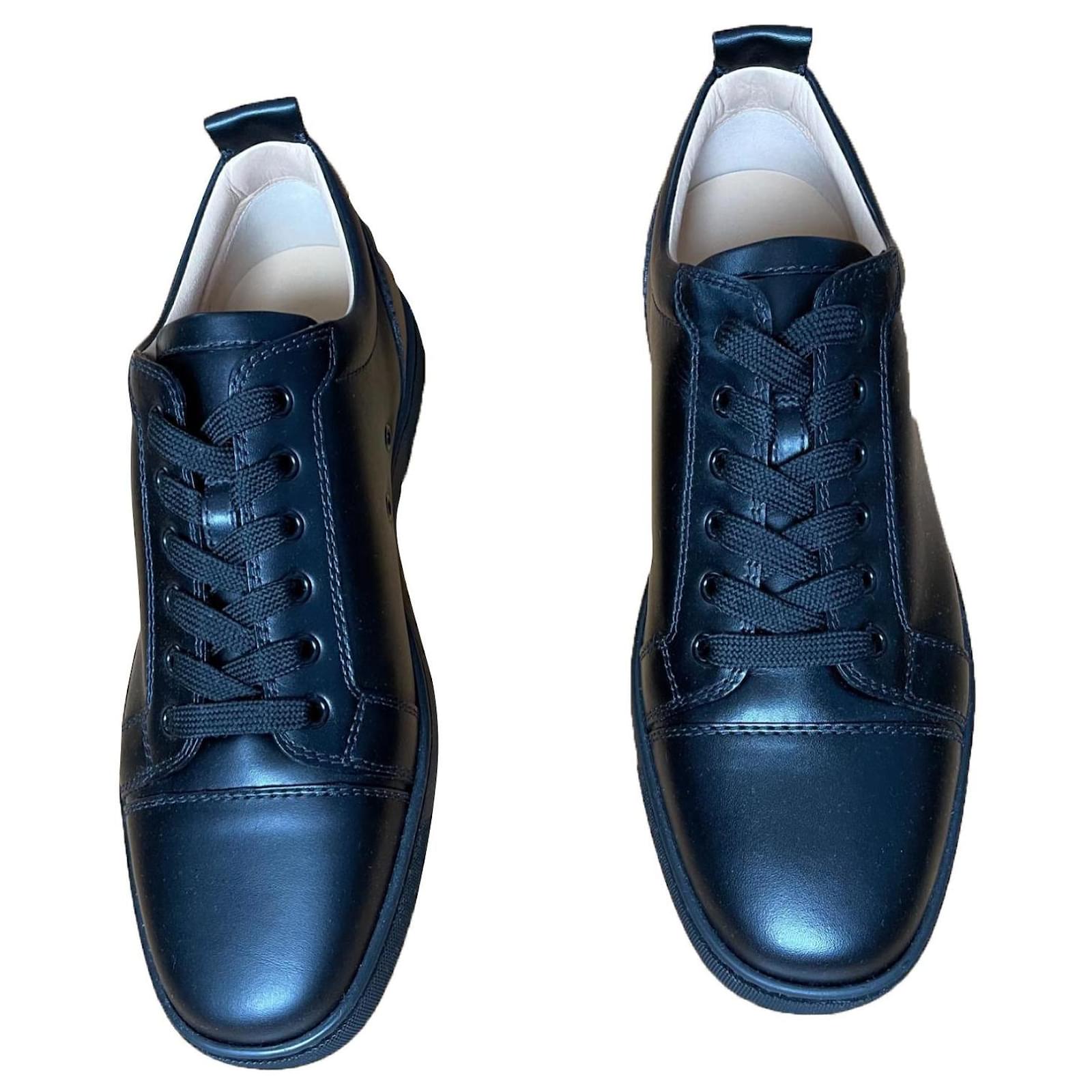 Louis Junior Spikes Blue Calf leather - Men Shoes - Christian Louboutin