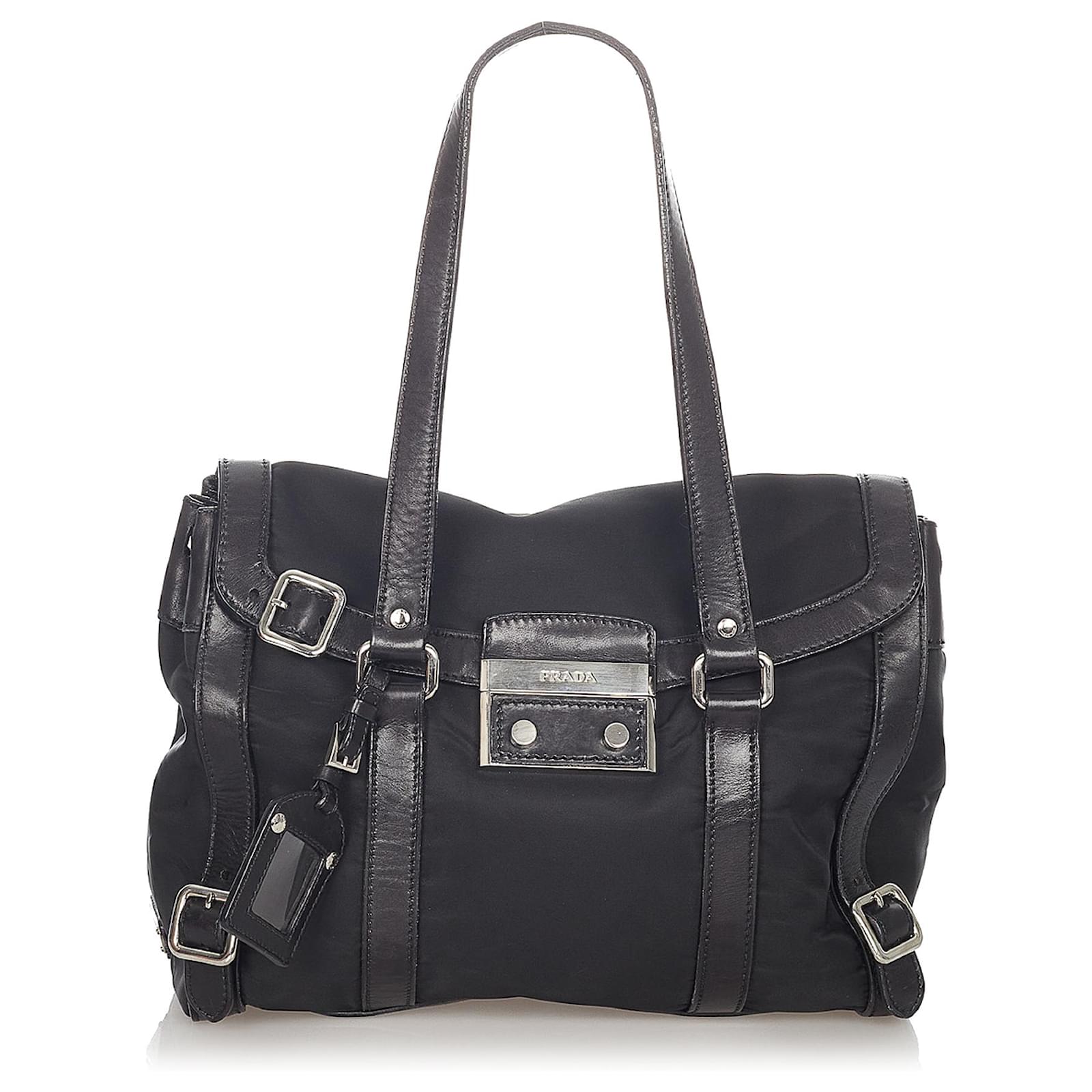 Prada black tessuto nylon hotsell