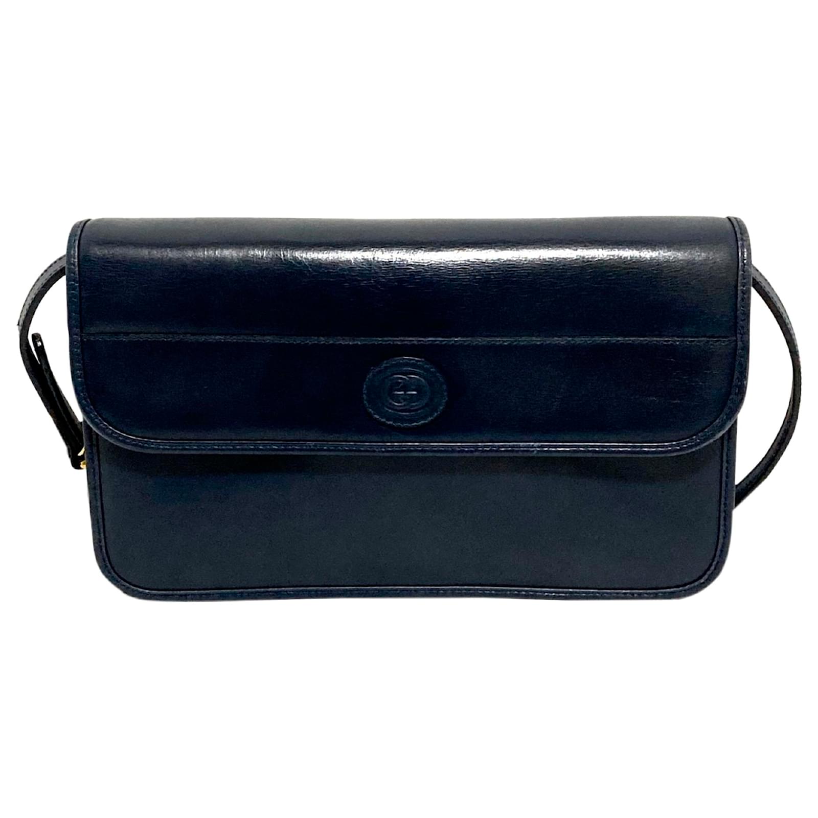 Gucci Blue Medium Interlocking G Leather Crossbody Bag Pony-style calfskin  ref.558397 - Joli Closet