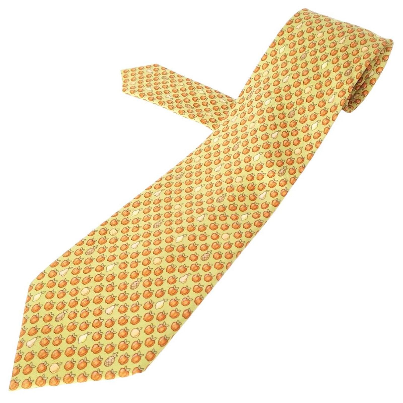 hermes yellow tie