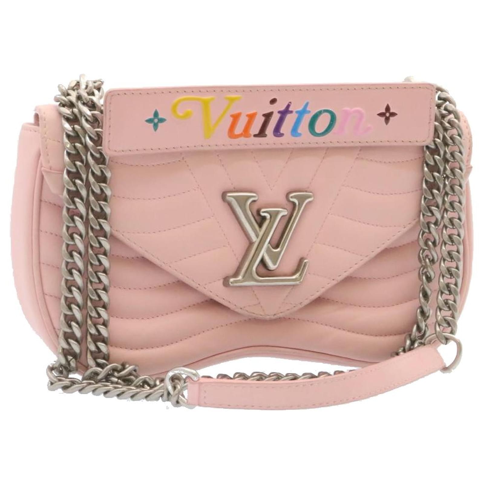 LOUIS VUITTON New Wave MM 2Way Chain Shoulder Bag Pink M52707 LV