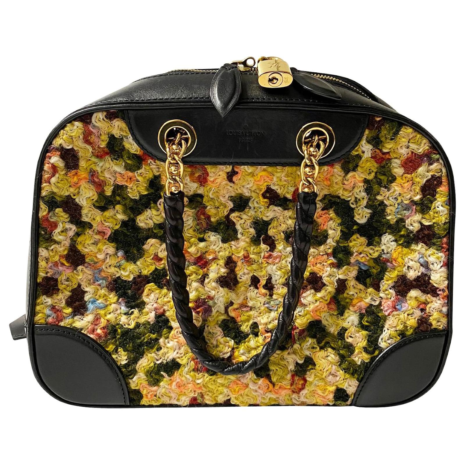 Louis Vuitton Tweed Bowling Vanity Bag Cuir Multicolore ref.370834