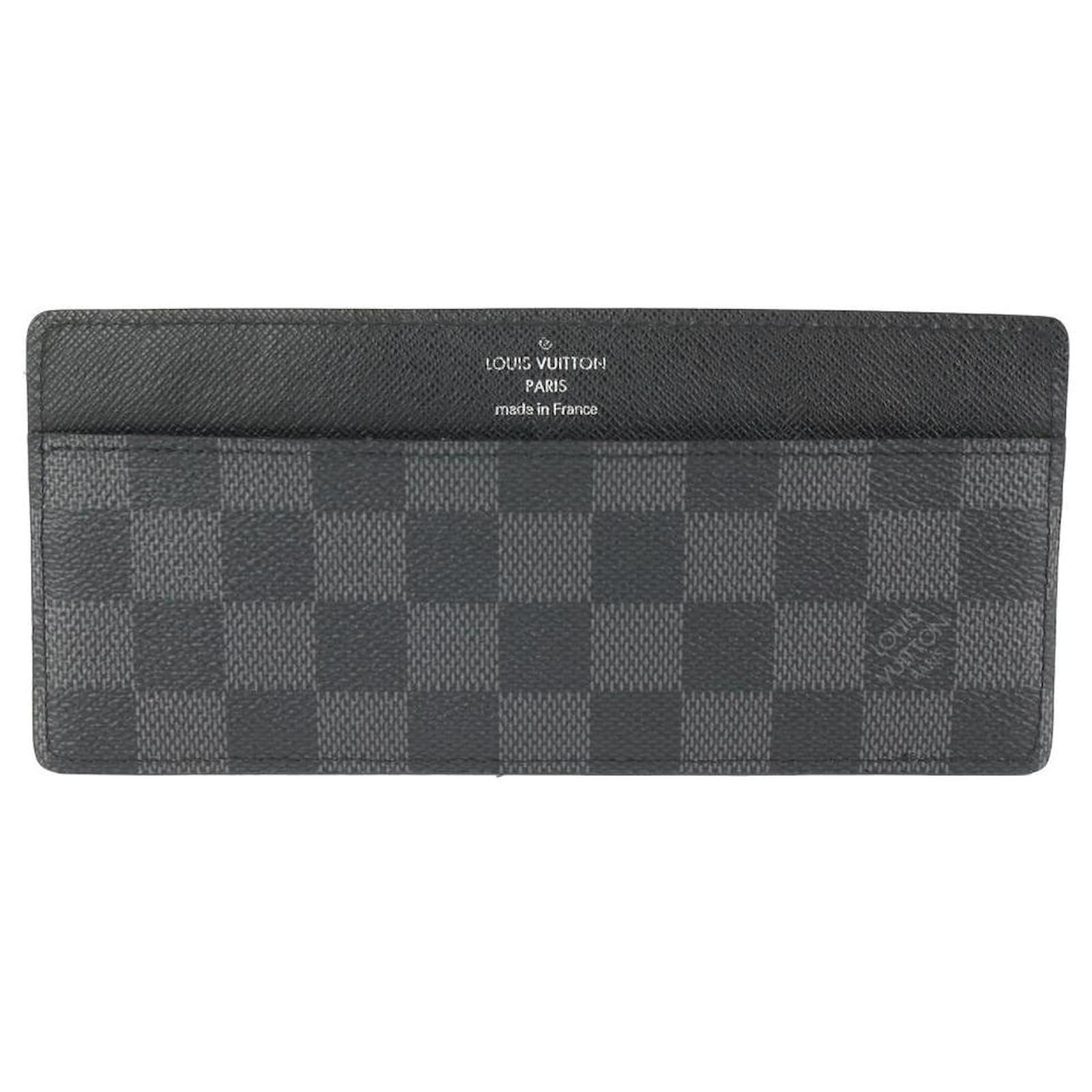 Louis Vuitton Black Damier Graphite Long Card Holder Wallet Insert