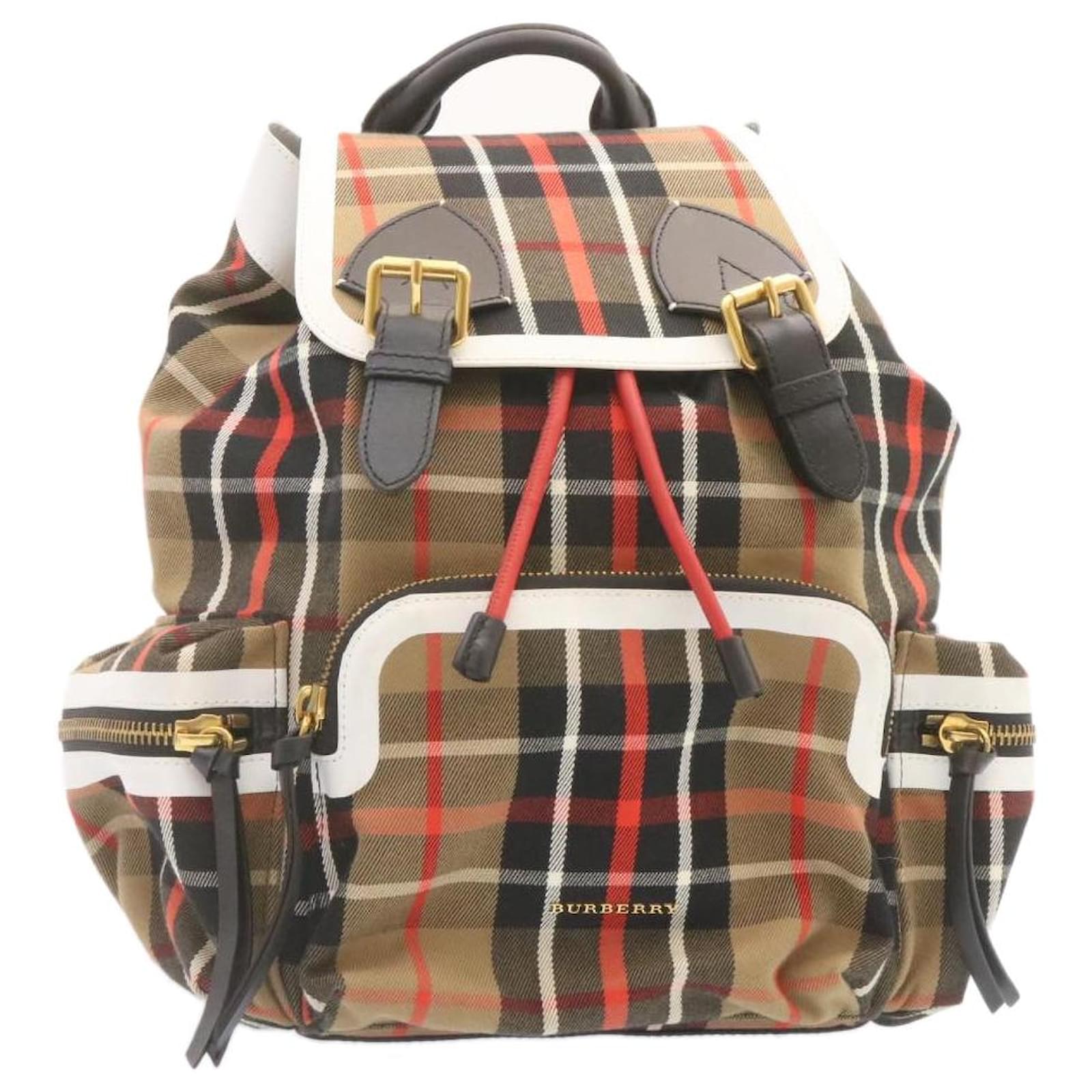 BURBERRY Nova Check Backpack Canvas Brown Auth 24792 Cloth  -  Joli Closet