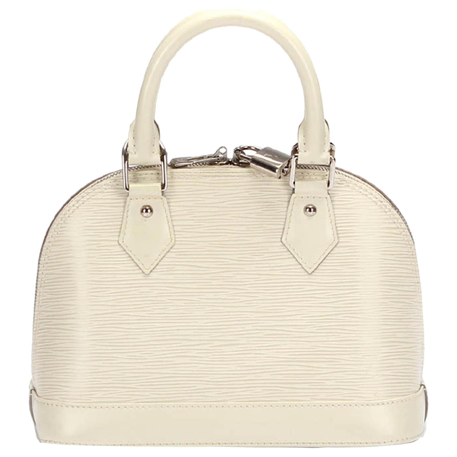 Louis Vuitton White Epi Alma BB Leather ref.372279 - Joli Closet