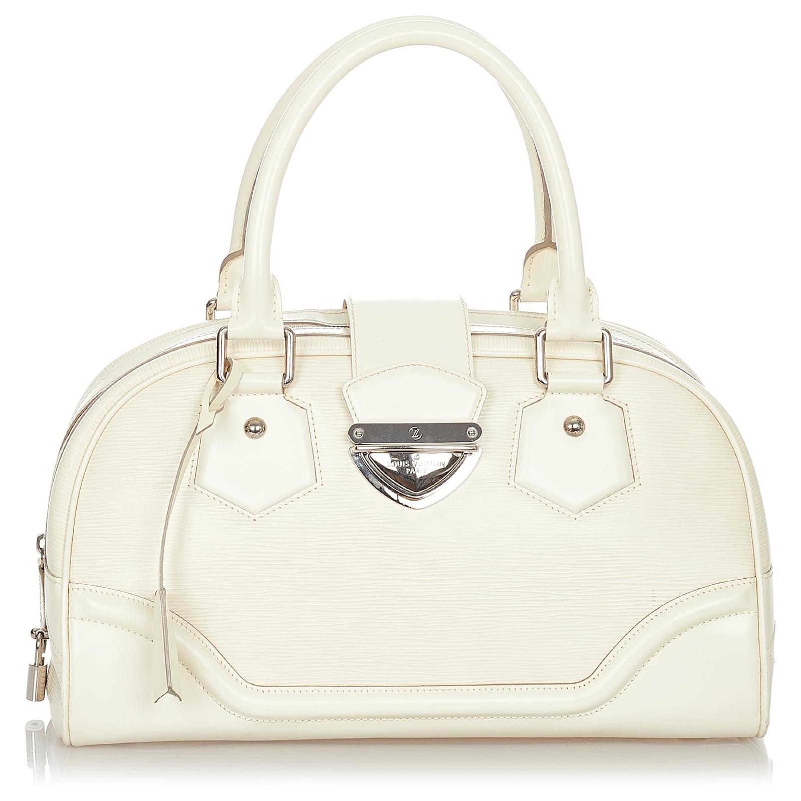 Louis Vuitton Bowling Montaigne GM Ivory Epi Leather Handbag