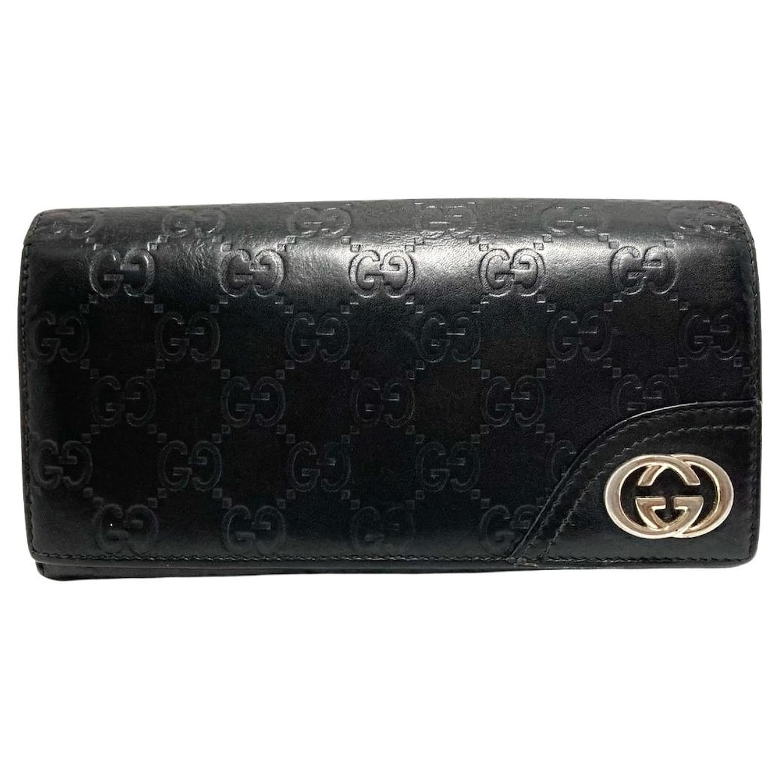 Gucci Interlocking G Black Leather ref.373210 - Joli Closet