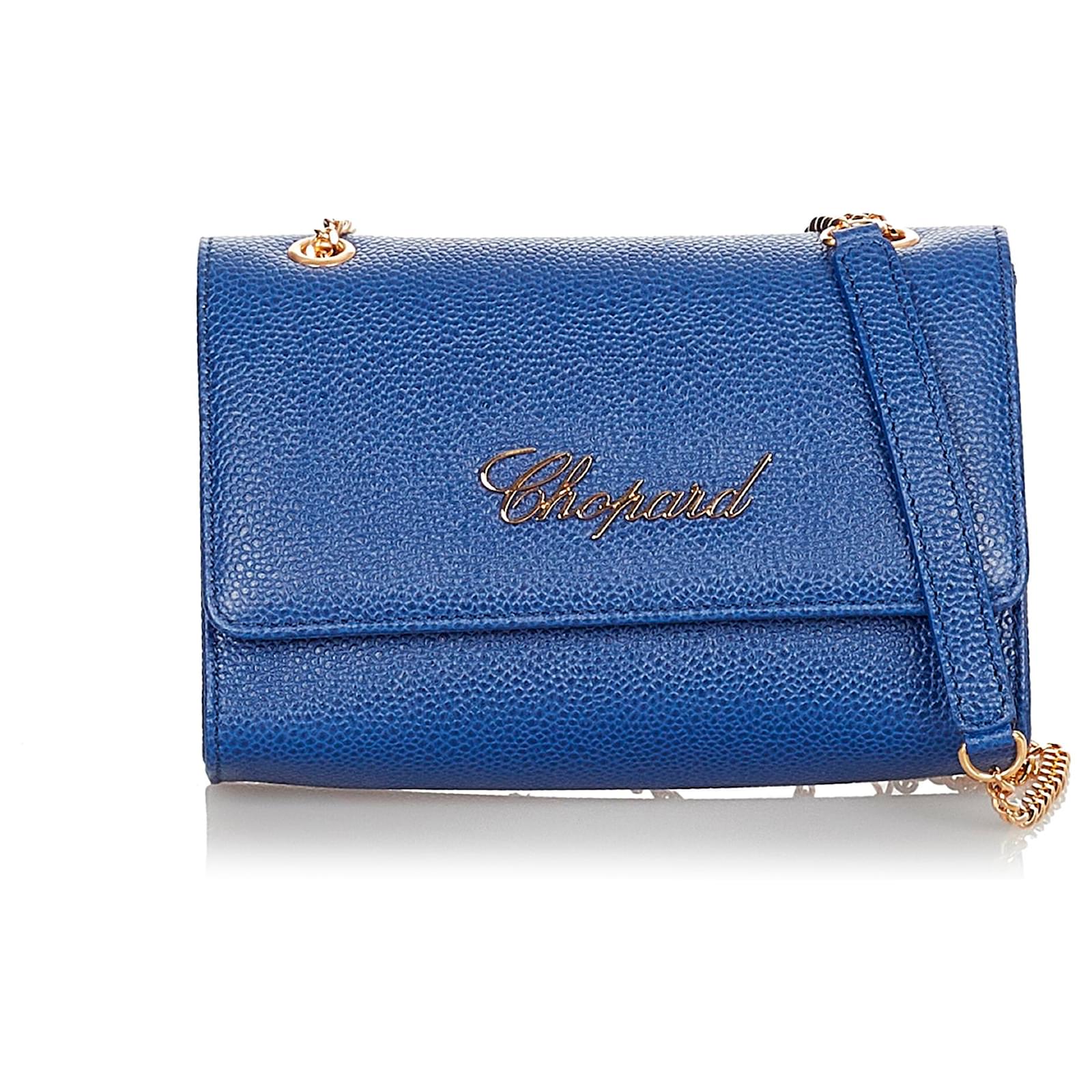 Chopard Blue Chopardissimo Chain Crossbody Bag