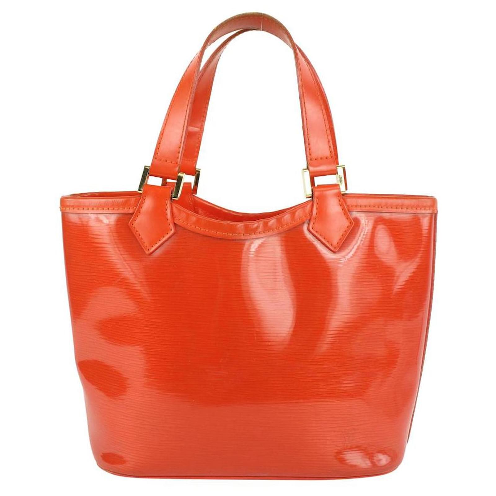 Louis Vuitton Clear Translucent Lagoon Bay Red EPI Plage Tote