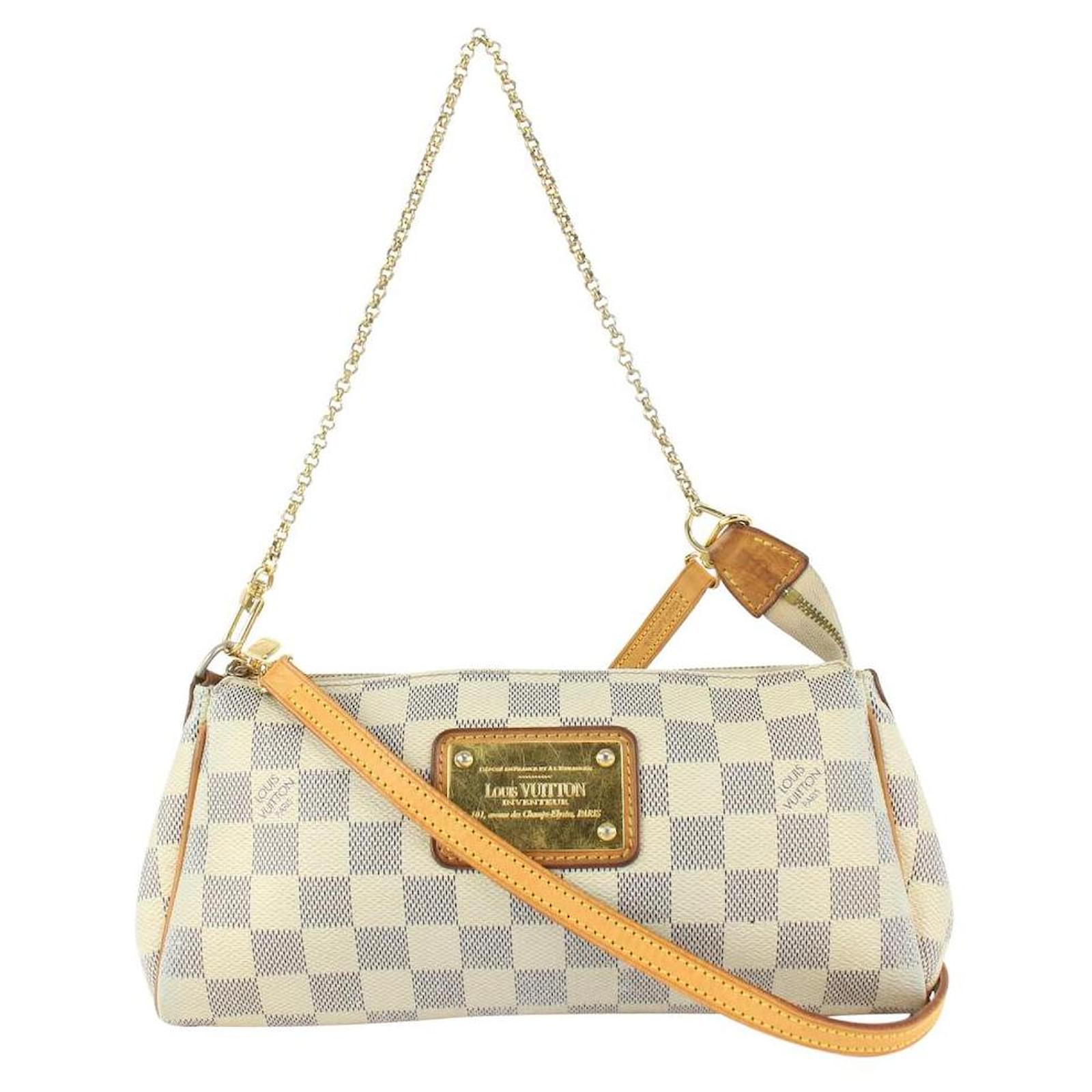 Eva leather handbag Louis Vuitton White in Leather - 35370226