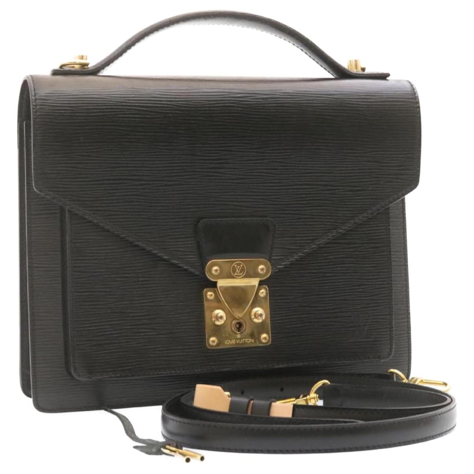 Louis Vuitton Epi Monceau 2Way Hand Bag Briefcase Black M52122 LV