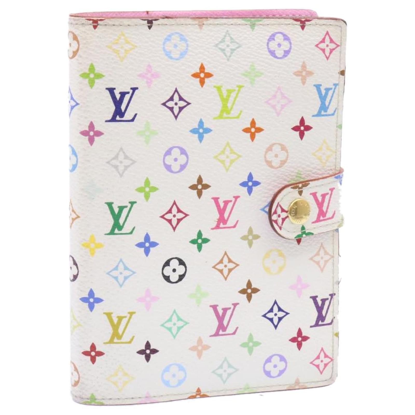 Louis Vuitton Multicolor Agenda Pm Day Planner Cover White R21074