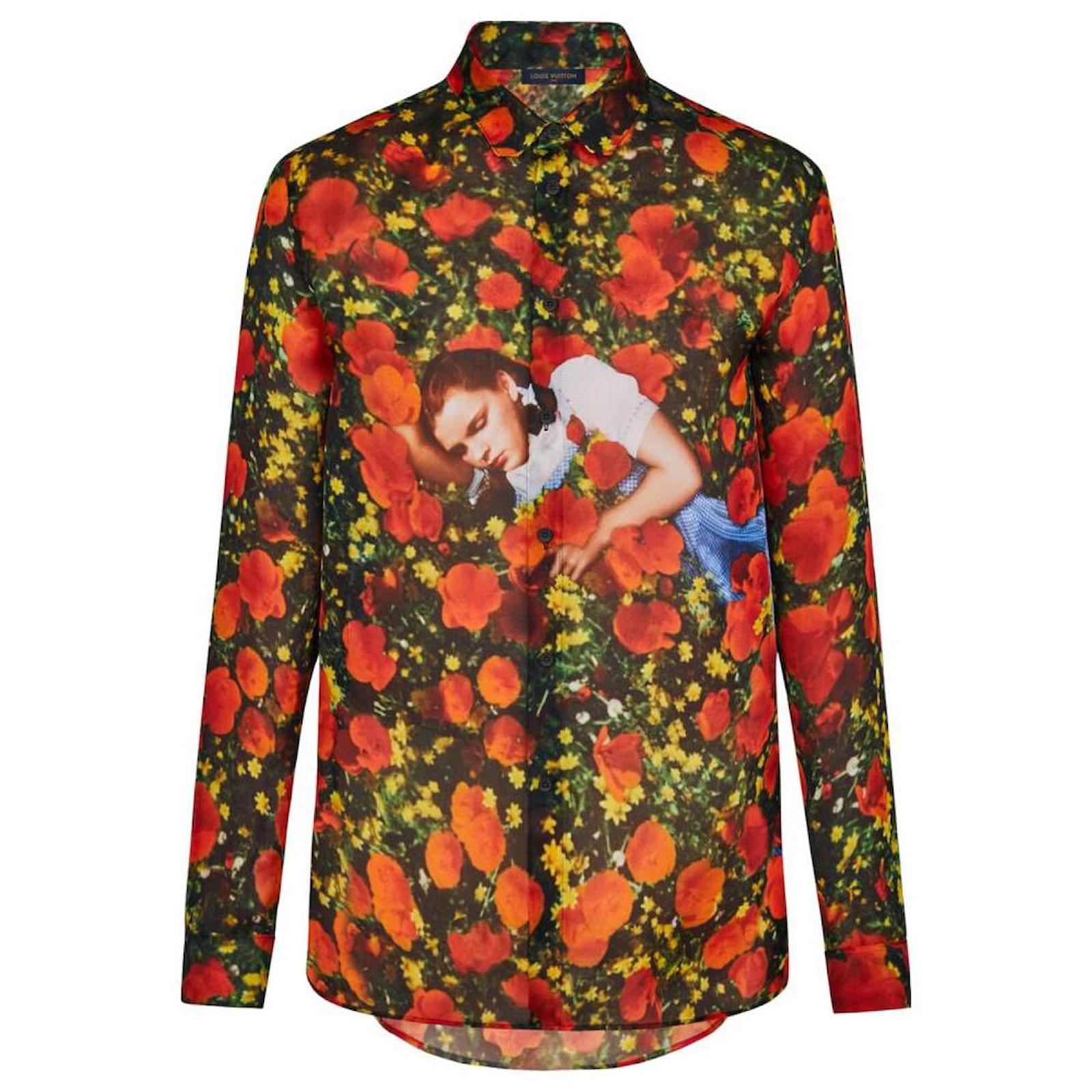 Louis Vuitton Camisa roja de manga larga con amapolas del Mago de Oz  ref.376235 - Joli Closet