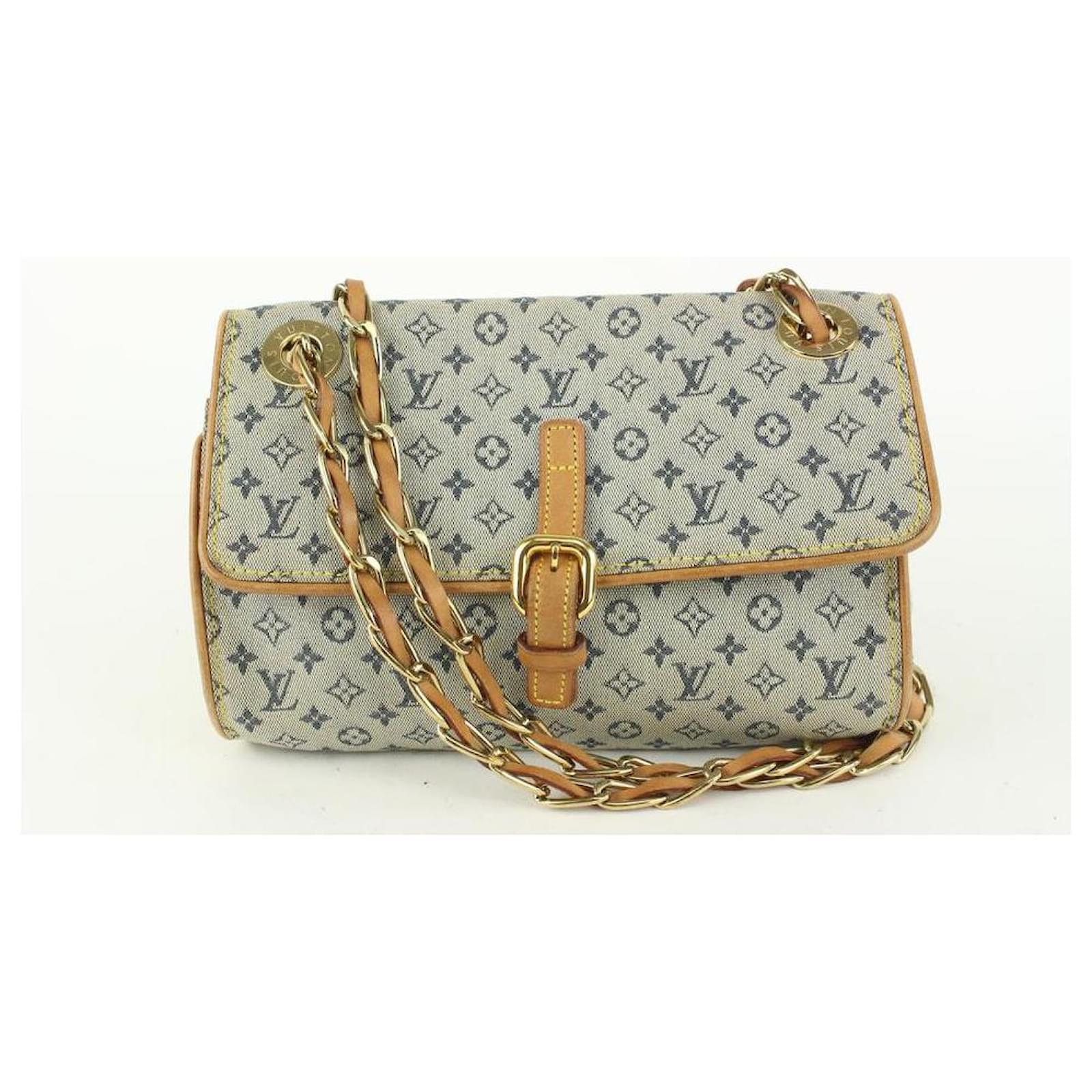 Louis Vuitton Grey x Navy Camille Chain Crossbody Bag Leather ref