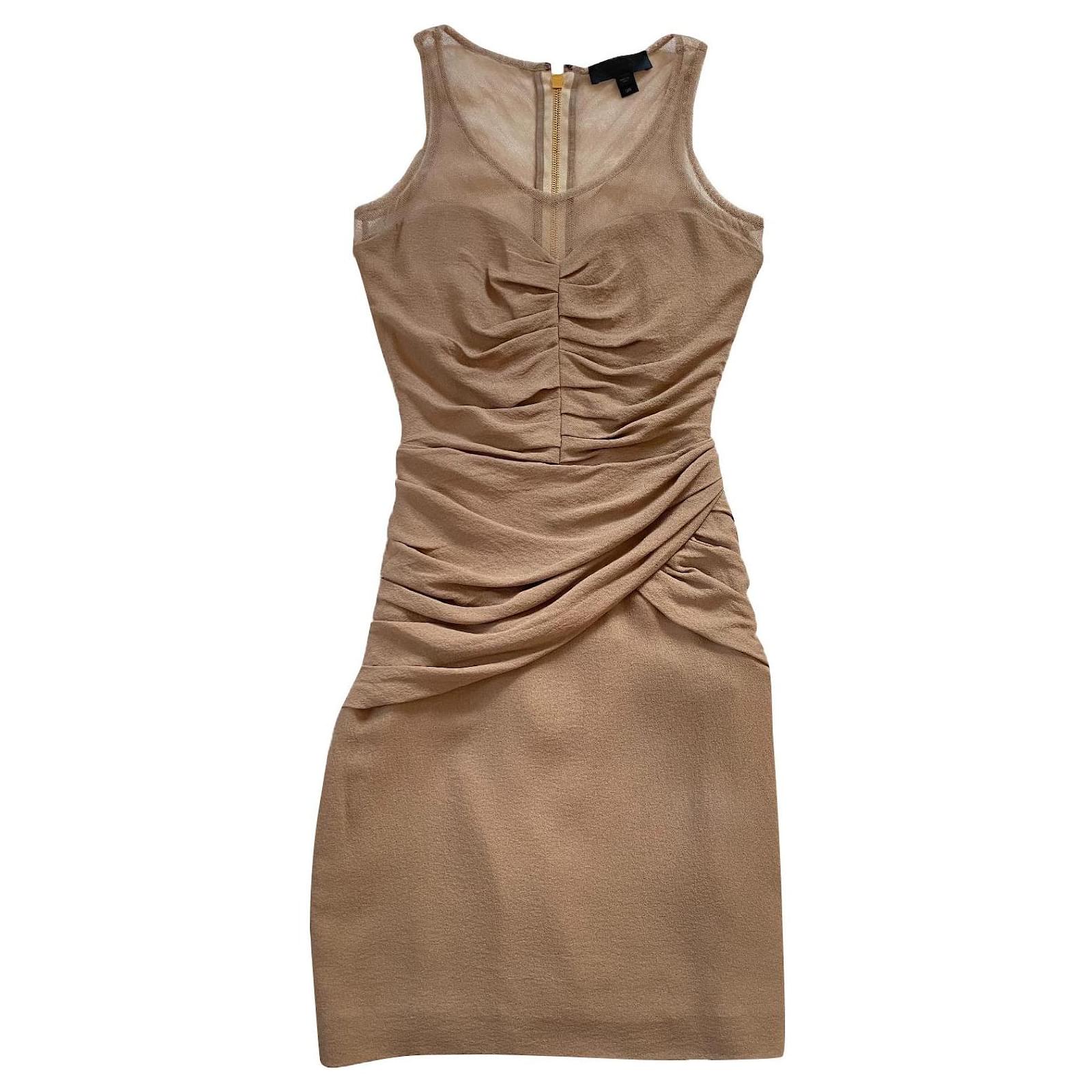 Burberry Prorsum Vestidos Beige Seda  - Joli Closet