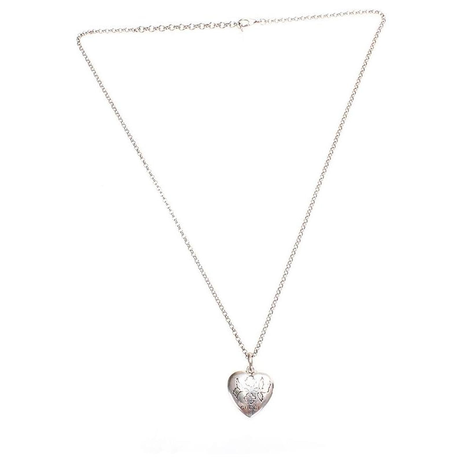 Gucci Blind For Love Sterling Silver Heart Necklace | New York Jewelers  Chicago