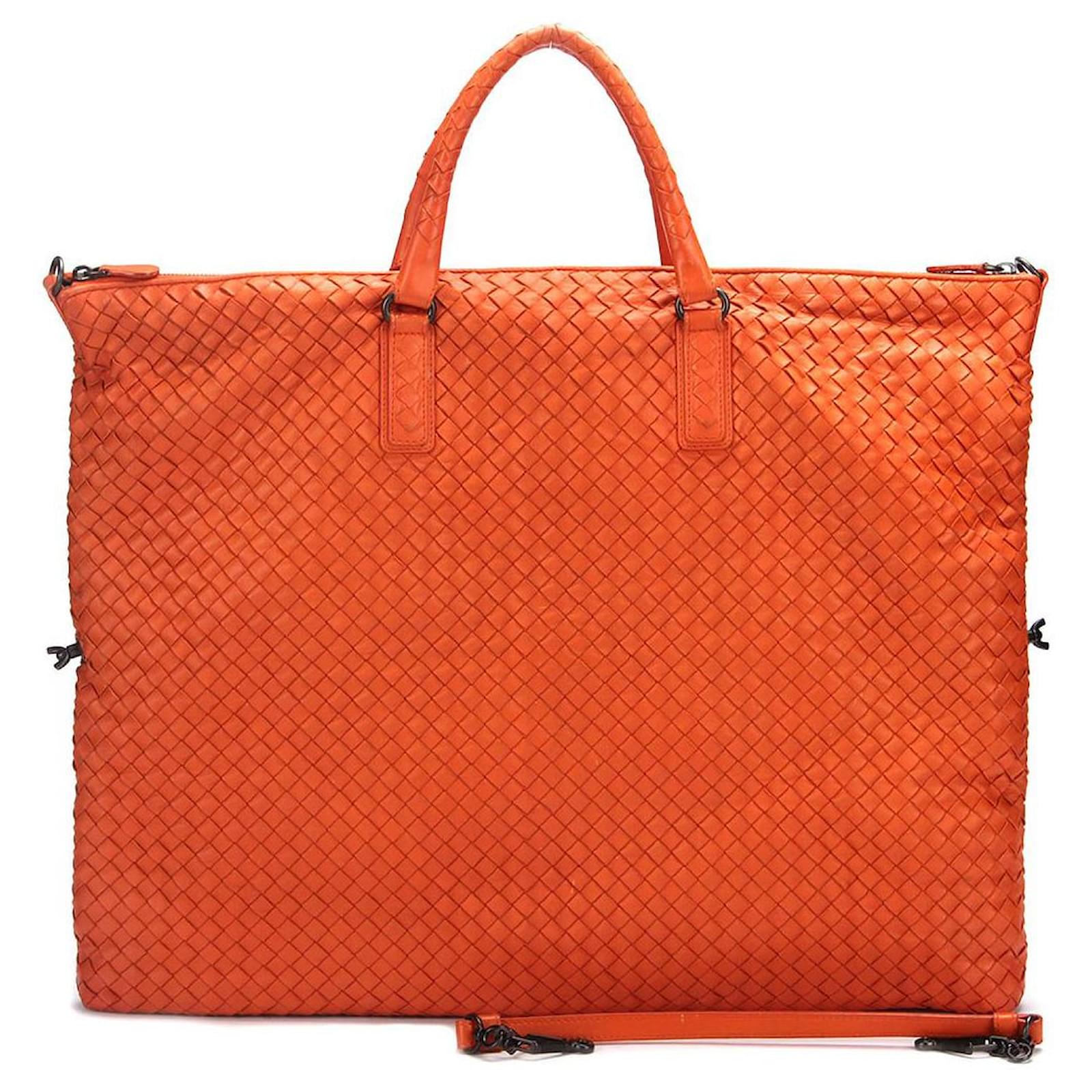 Bottega Veneta BOTTEGAVENETA Intrecciato Handbag Leather Orange