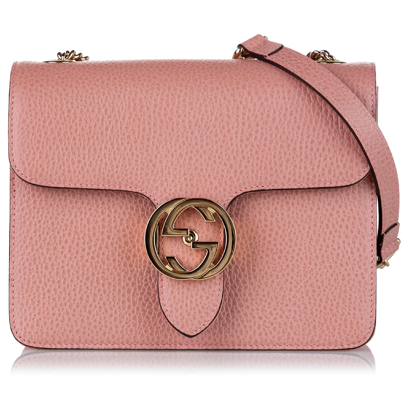 クラッチバッグ GUCCI  Clutches Women Leather Pink Gucci Pink Patent Leather Soho Hard Case Clutch Bag