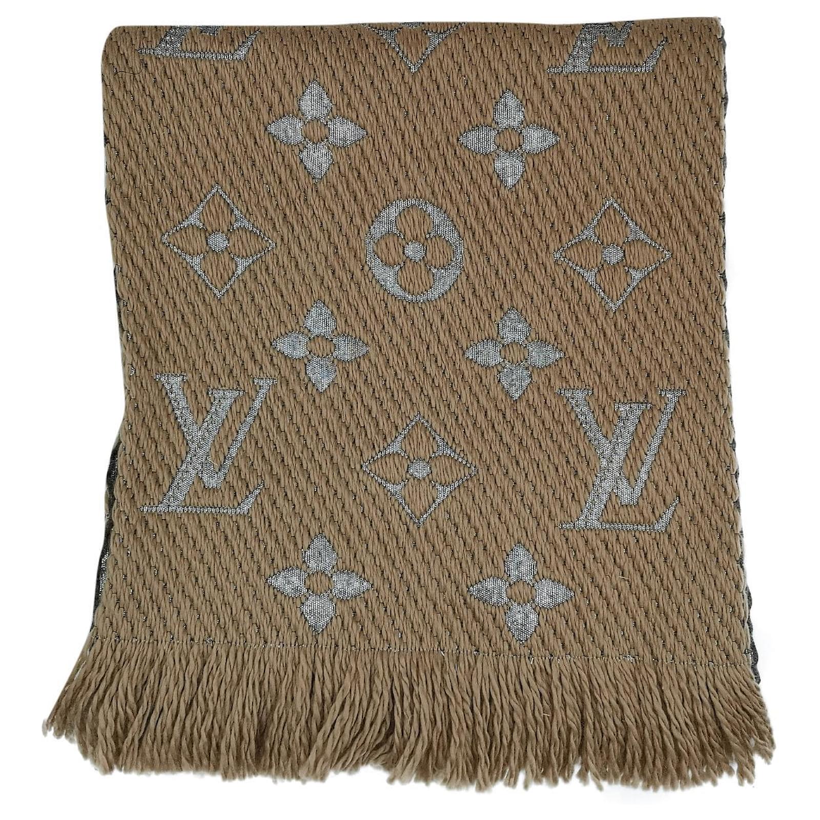 Logomania shine scarf / Louis Vuitton Schal braun/Gold Full set