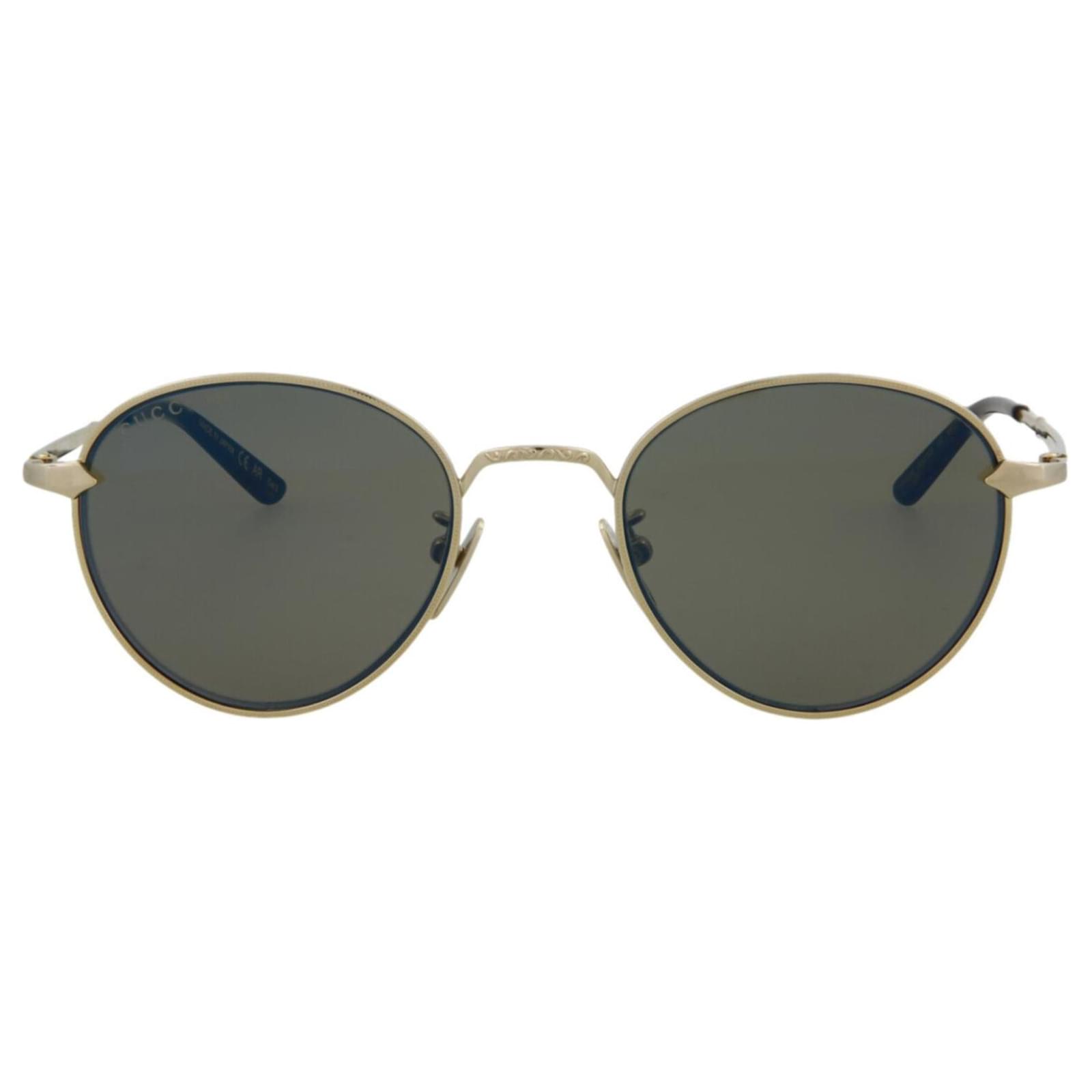 Gucci Occhiali da sole rotondi in titanio D'oro Metallico ref.378062 - Joli  Closet