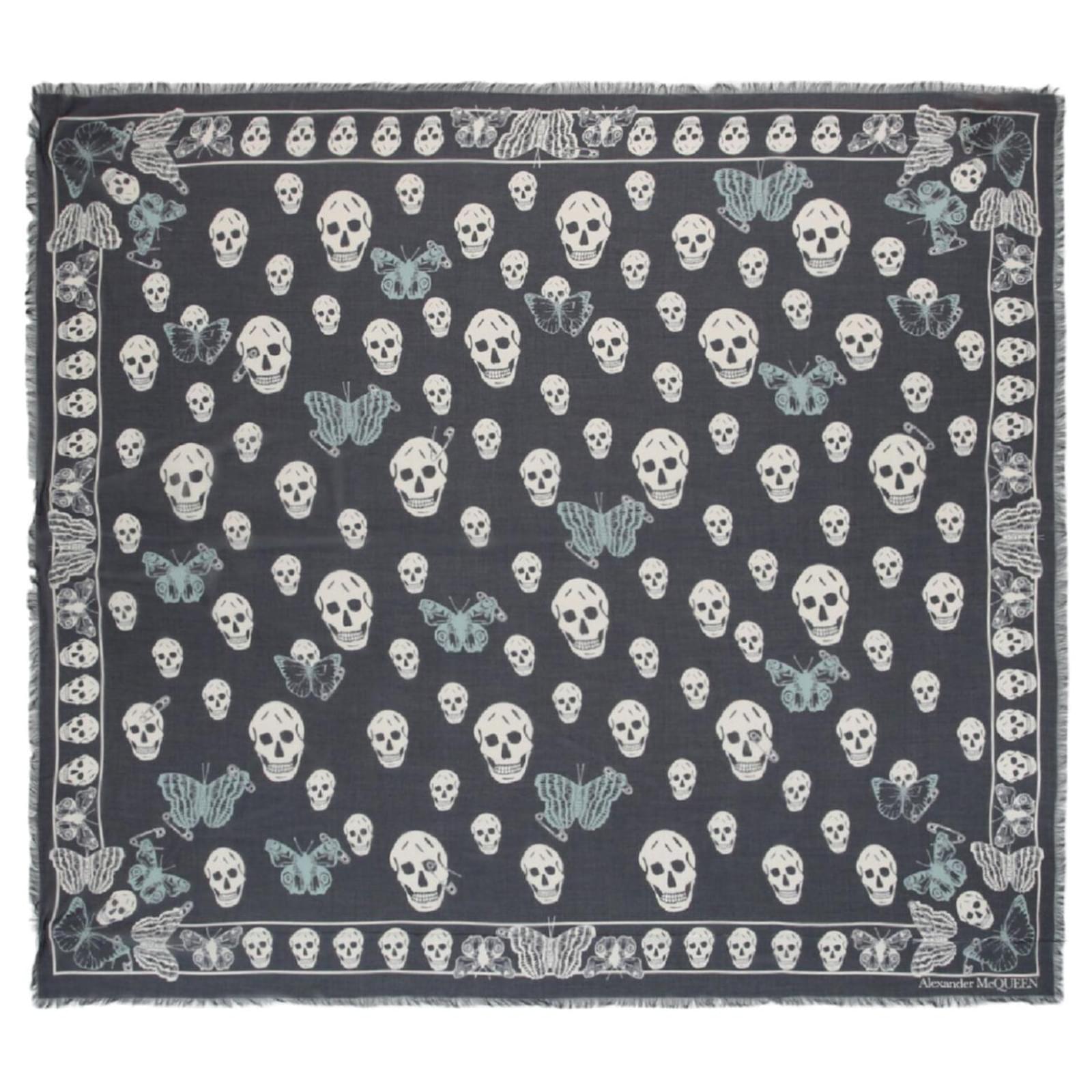 skull motif scarf, Alexander McQueen